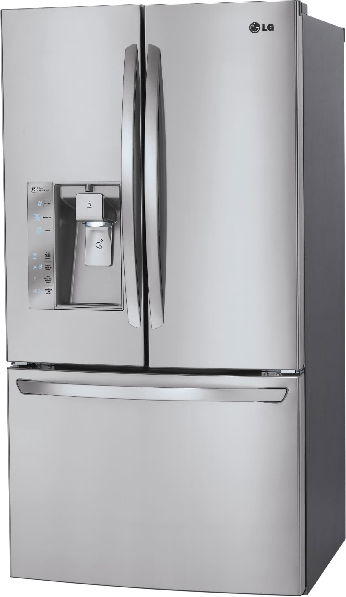 LG LFXS30726S 36 Inch French Door Refrigerator with Slim SpacePlus® Ice