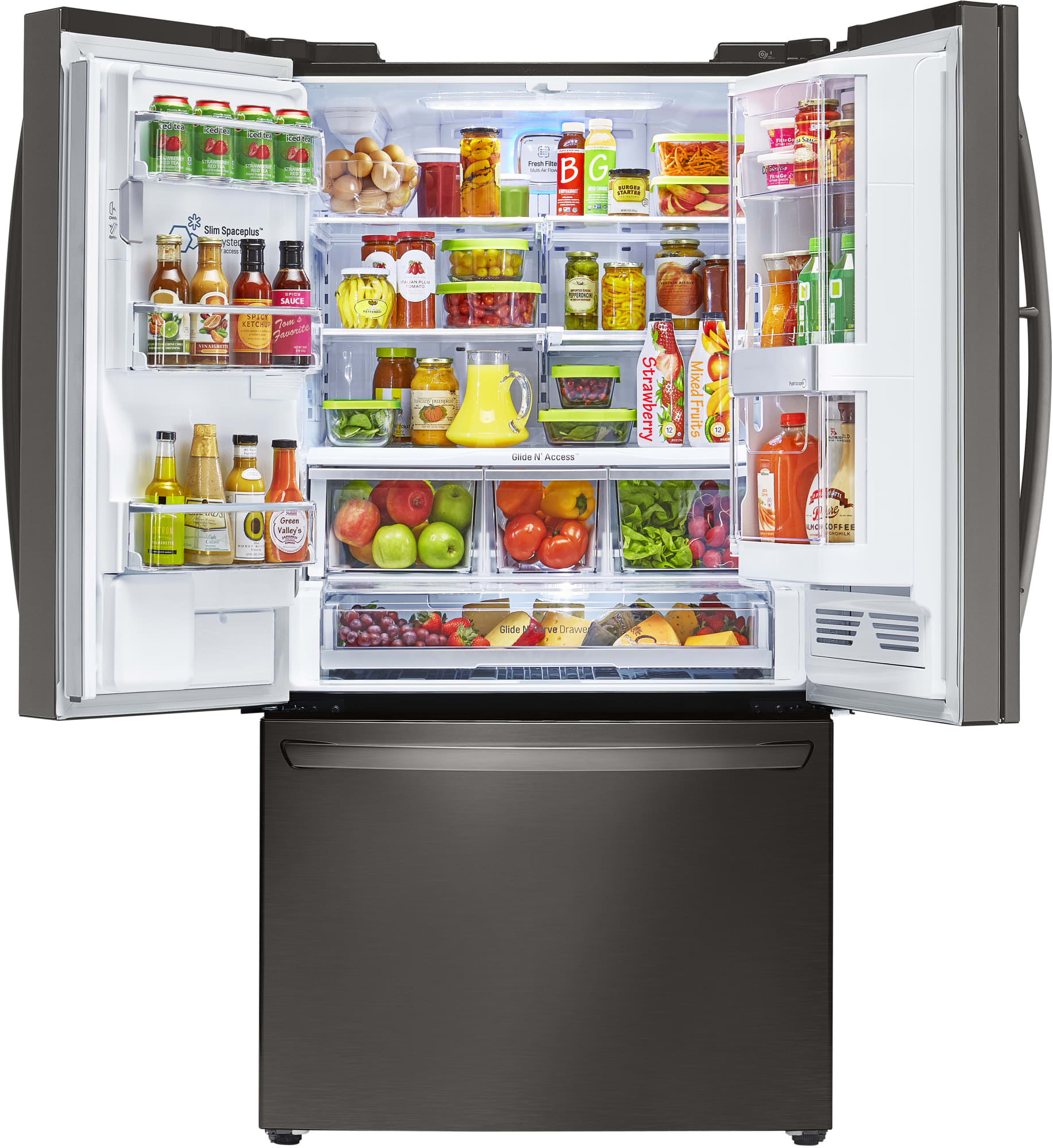 LG LFXS30766D 36 Inch French Door Refrigerator with Door-in-Door®, Slim ...