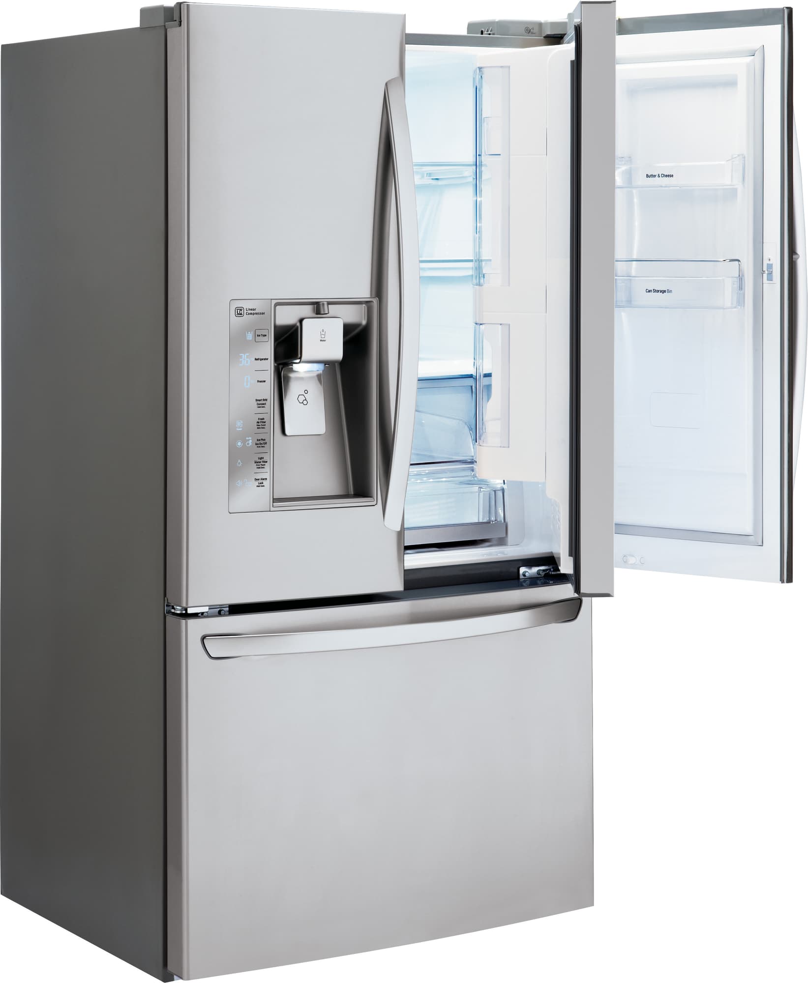 LG LFXS30766S 36 Inch French Door Refrigerator with DoorinDoor®, Slim SpacePlus® Ice System
