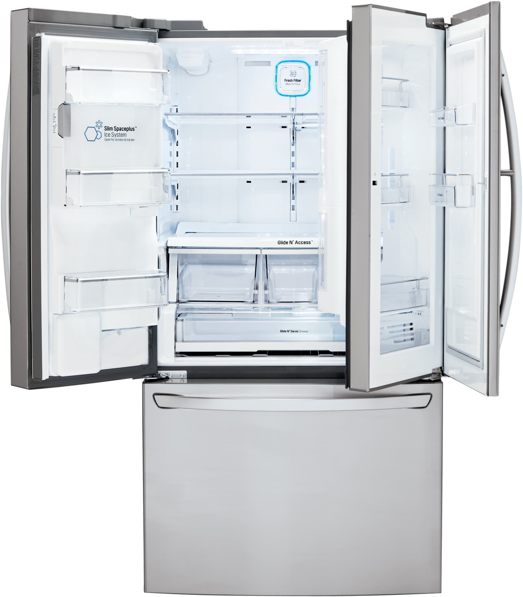 LG LFXS30766S 36 Inch French Door Refrigerator with Door-in-Door®, Slim ...
