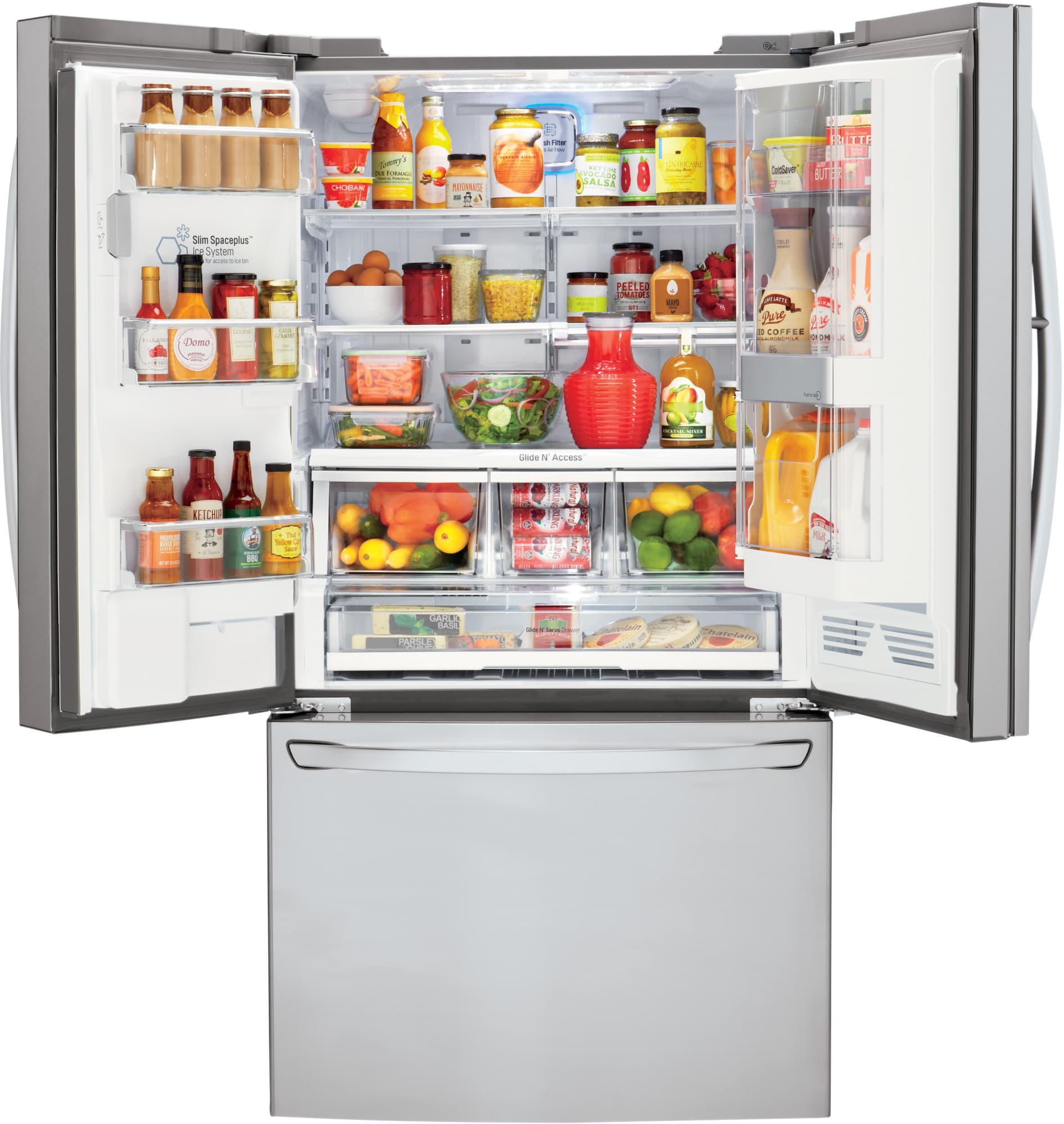 LG LFXS30766S 36 Inch French Door Refrigerator with Door-in-Door®, Slim ...