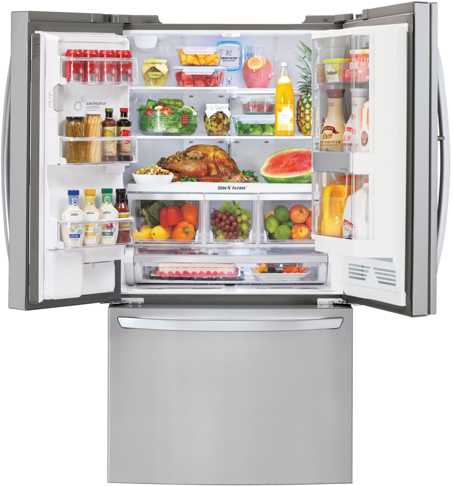 LG LFXS32766S 36 Inch French Door Refrigerator with DoorinDoor®, Dual