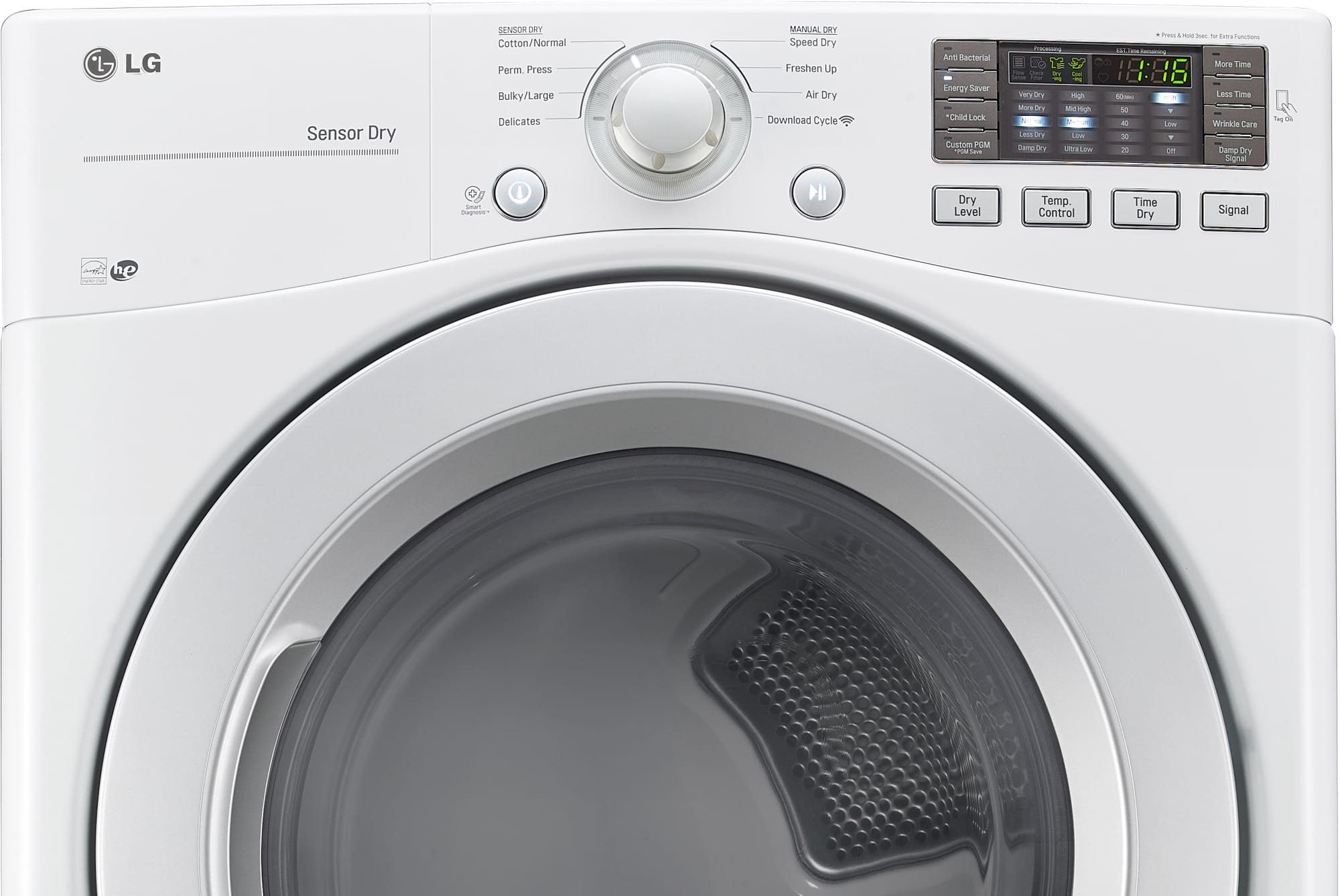 LG DLG3171W 27 Inch Gas Dryer with Wrinkle Care, Sensor Dry, NFC Tag On