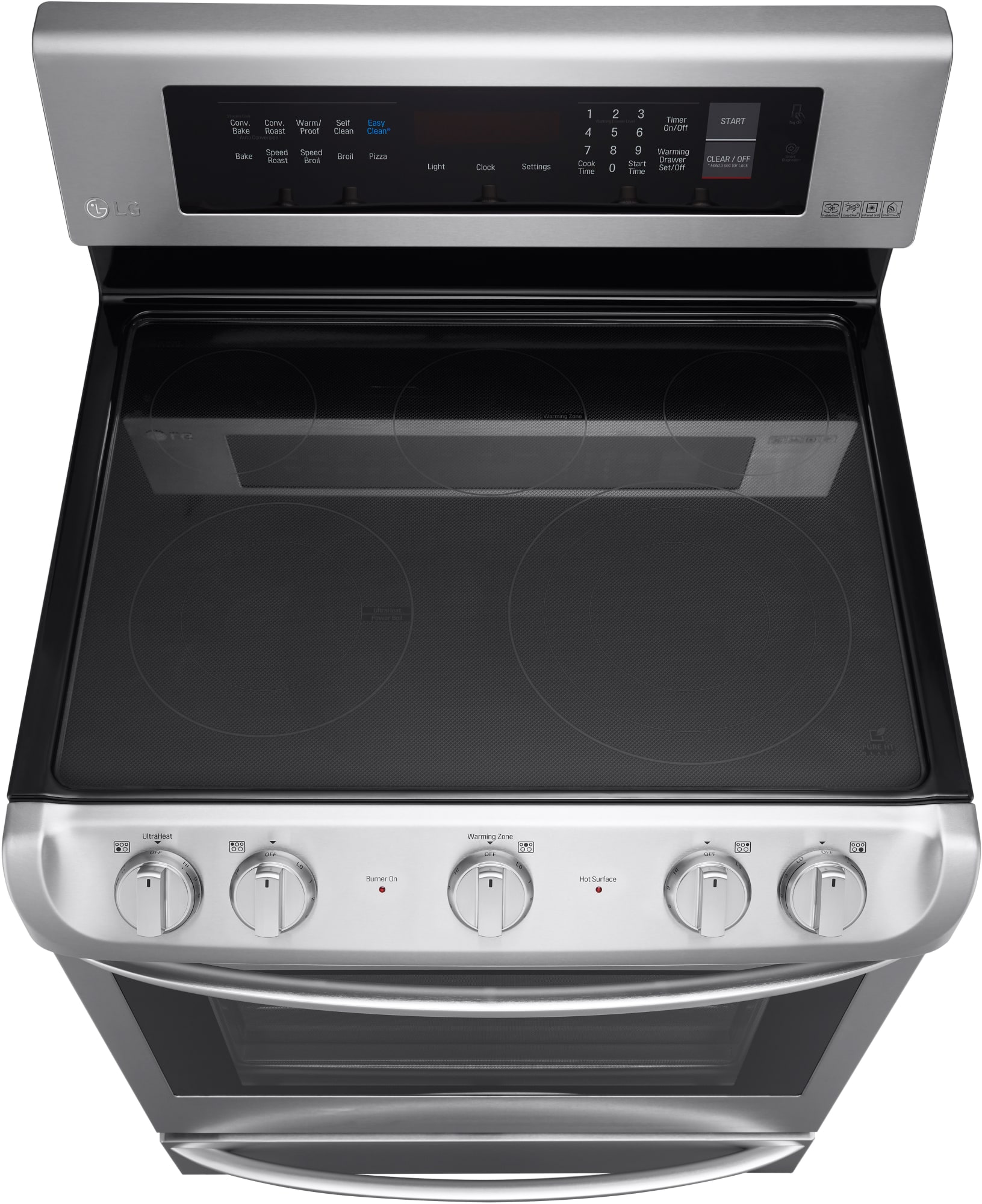 LG LRE4215ST 30 Inch Electric Range with 5 Radiant Heating Elements, 6.3 cu. ft. Oven, Infrared