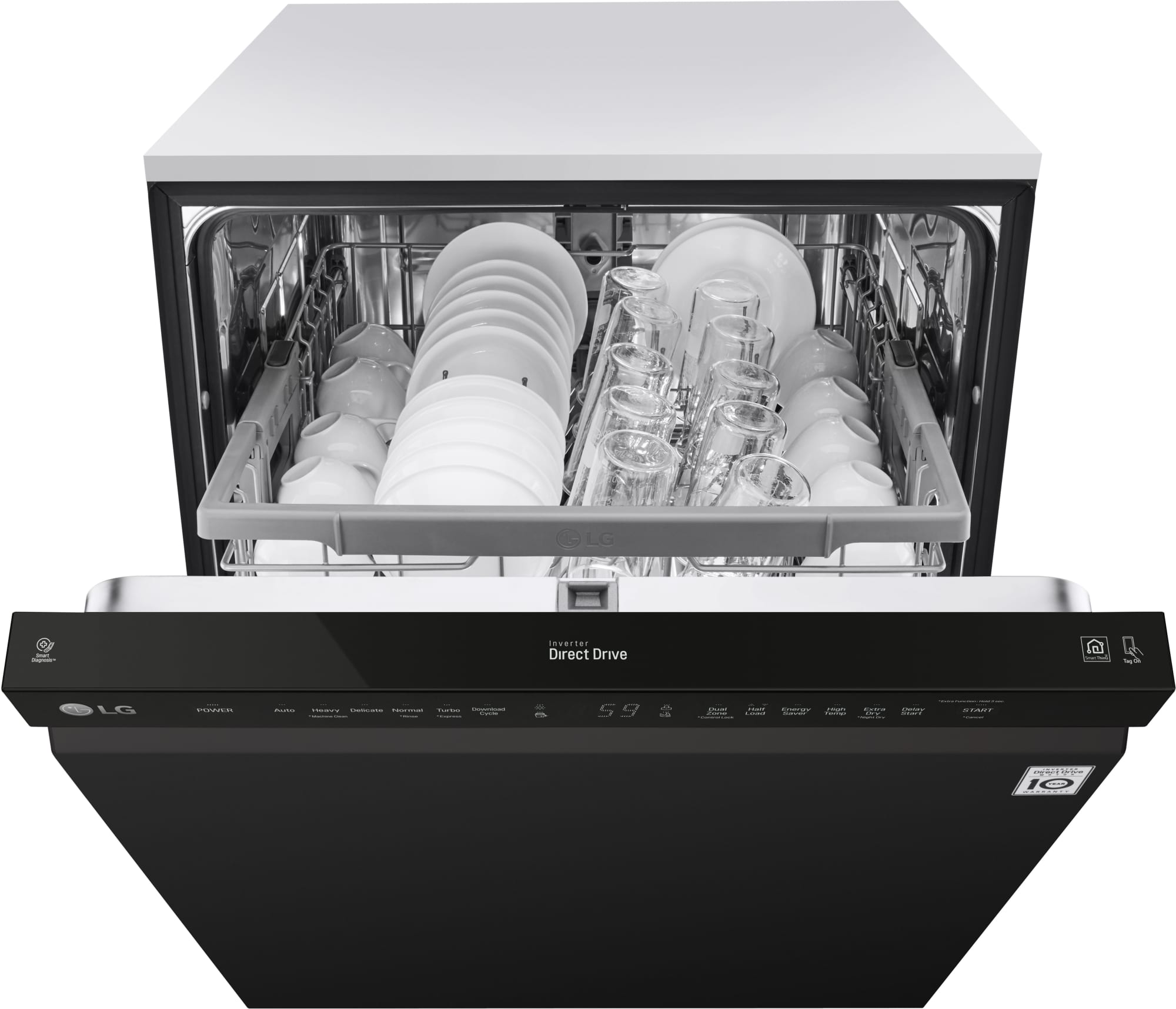 LG LDF5545BB 24 Inch Full Console Built-In Dishwasher with 15 Place