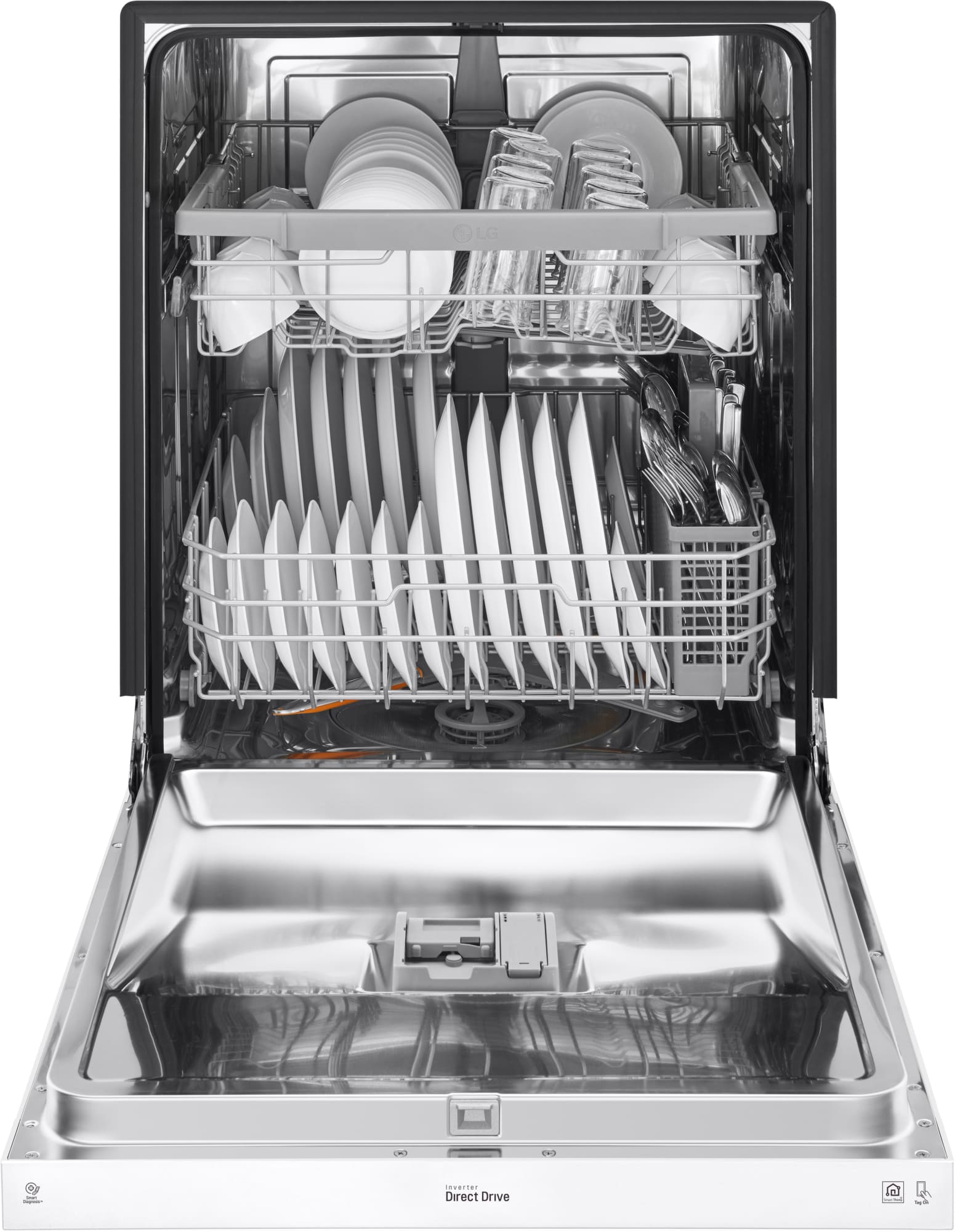 LG LDF5545WW 24 Inch Full Console BuiltIn Dishwasher with 15 Place
