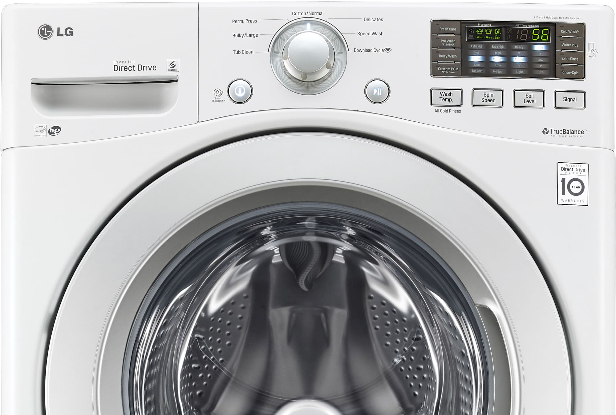 LG WM3170CW 27 Inch 4.3 cu. ft. Front Load Washer with 7 Wash Cycles