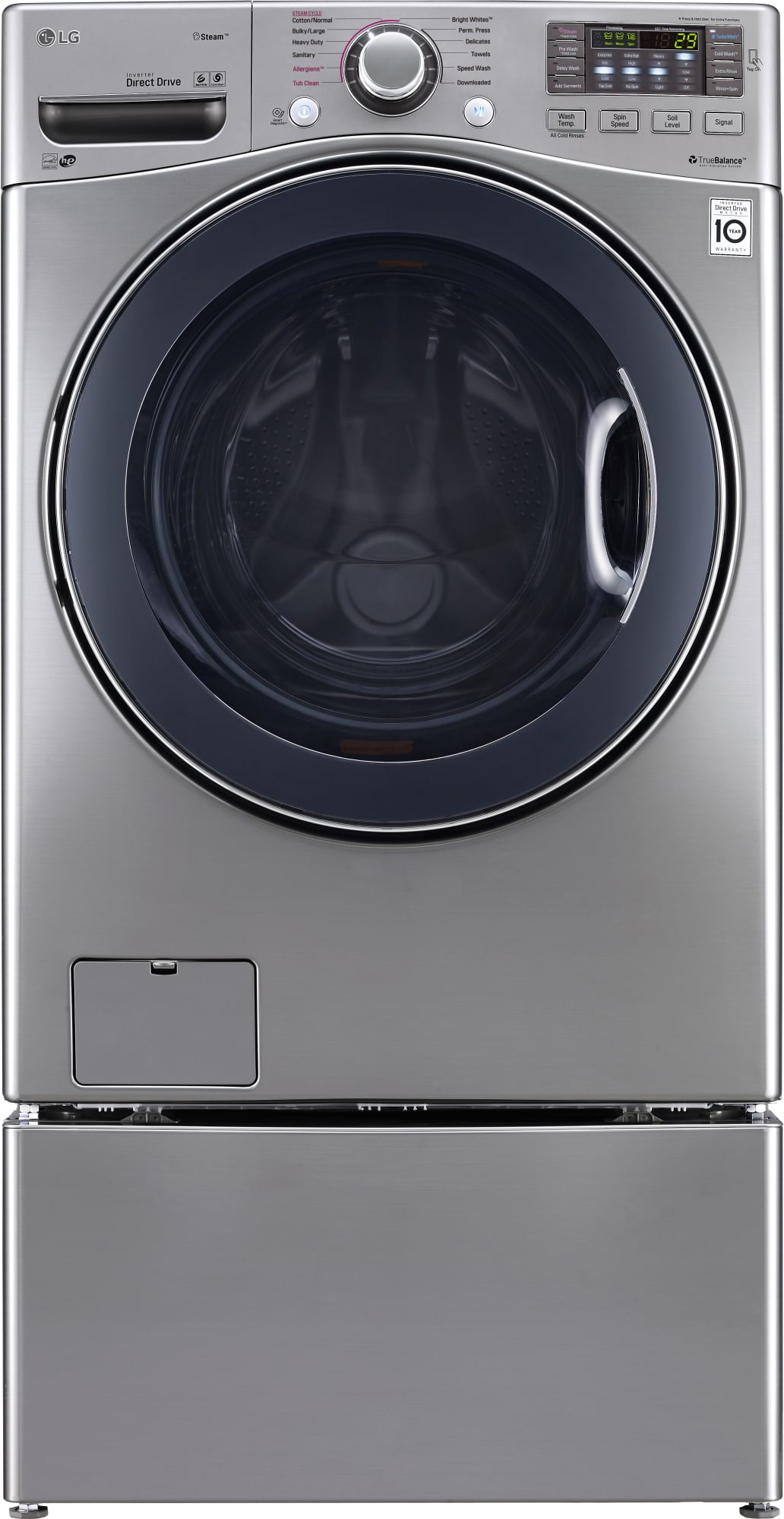 LG WM3770HVA 27 Inch Front Load Washer with Steam, TurboWash