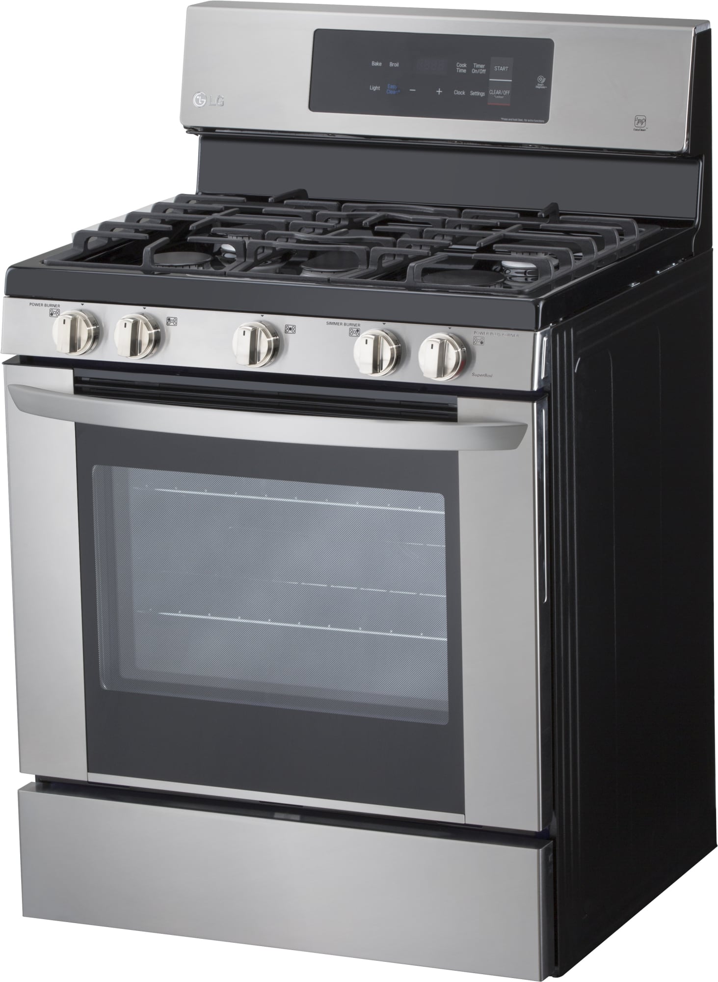 LG LRG3061ST 30 Inch Gas Range with 20 Minute EasyClean® Mode, Brilliant Blue Interior, Griddle