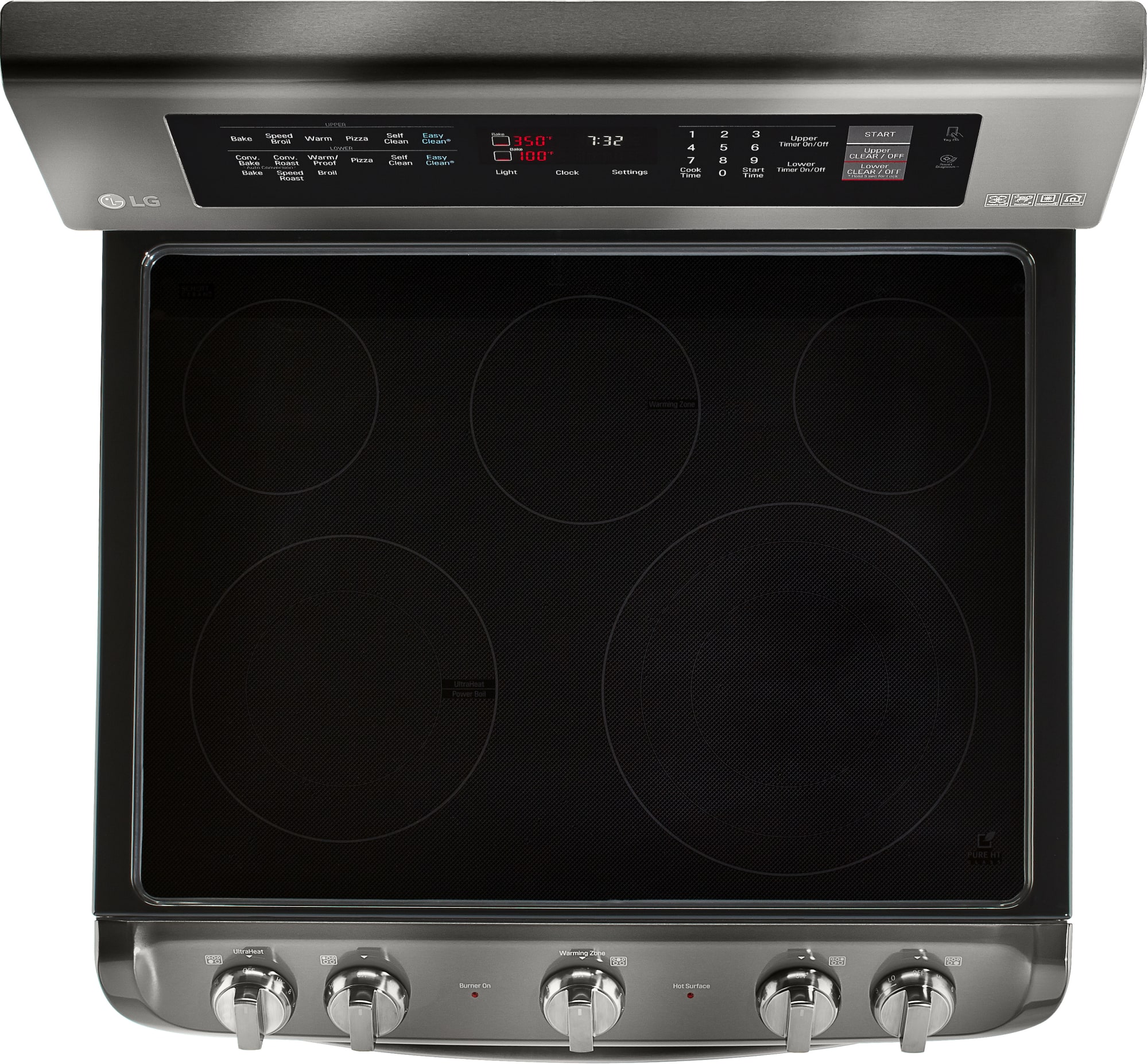 LG LDE4415BD 30 Inch Double Oven Electric Range with ProBake Convection®, Infrared Heating