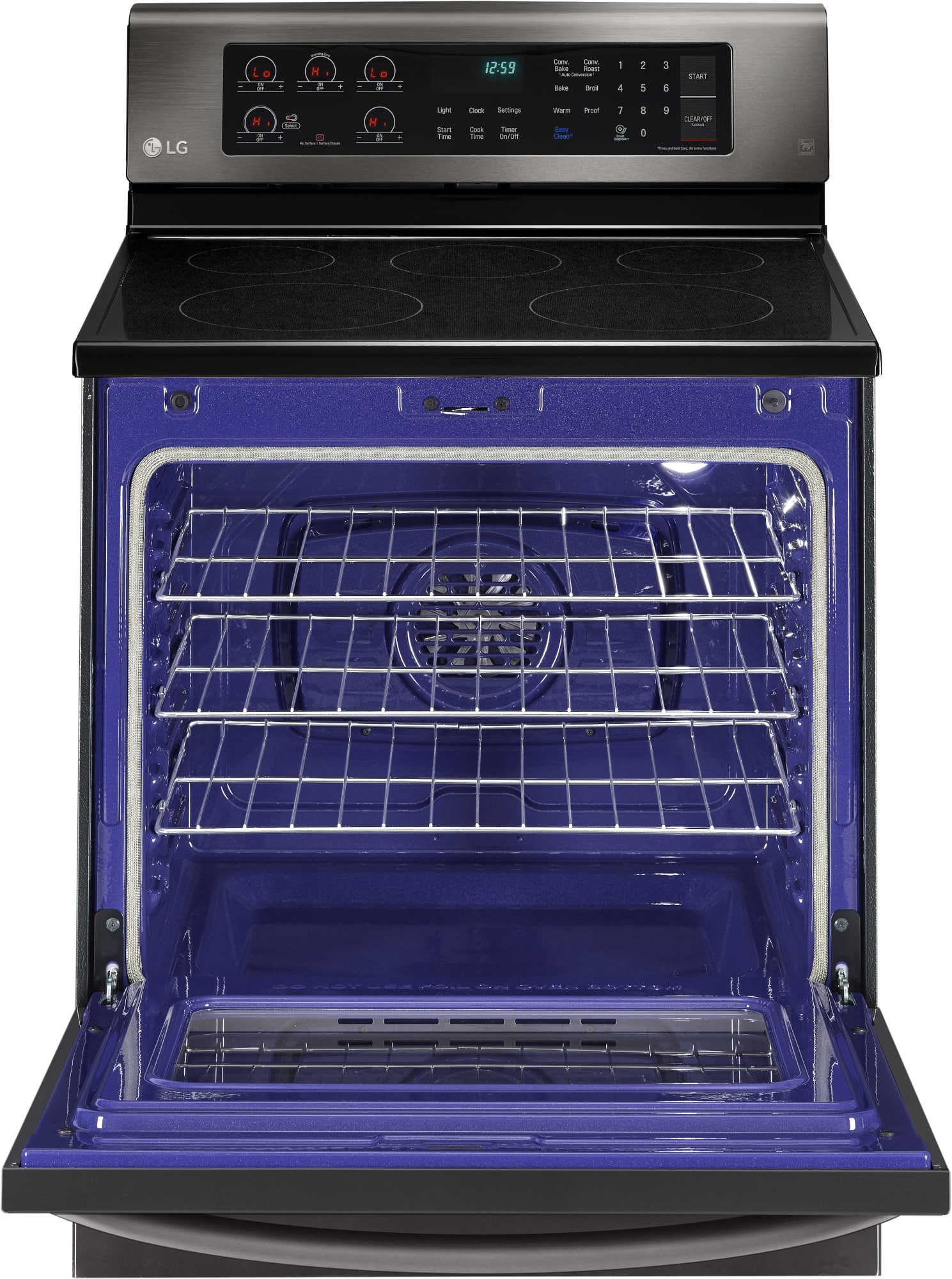 LG LRE3061BD 30 Inch Electric Range with True Convection, Power Burner