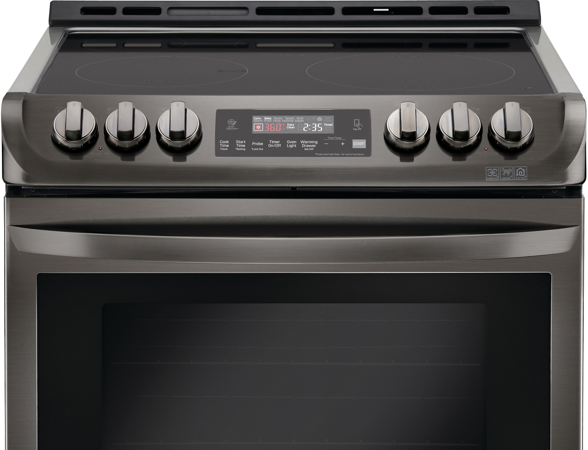 LG LSE4613BD 30 Inch Slidein Electric Range with 5 Smoothtop Elements, 6.3 Cu. Ft. Oven