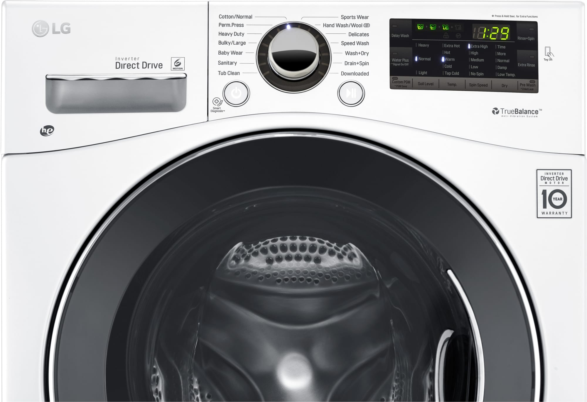 LG WM3488HW 24 Inch Front Load Washer/Dryer Combo with 2.3 cu. ft