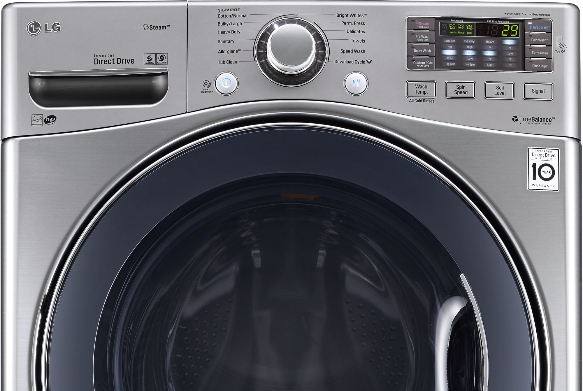 LG WM3570HVA 27 Inch 4.3 cu. ft. Front Load Washer with 12 Wash Cycles