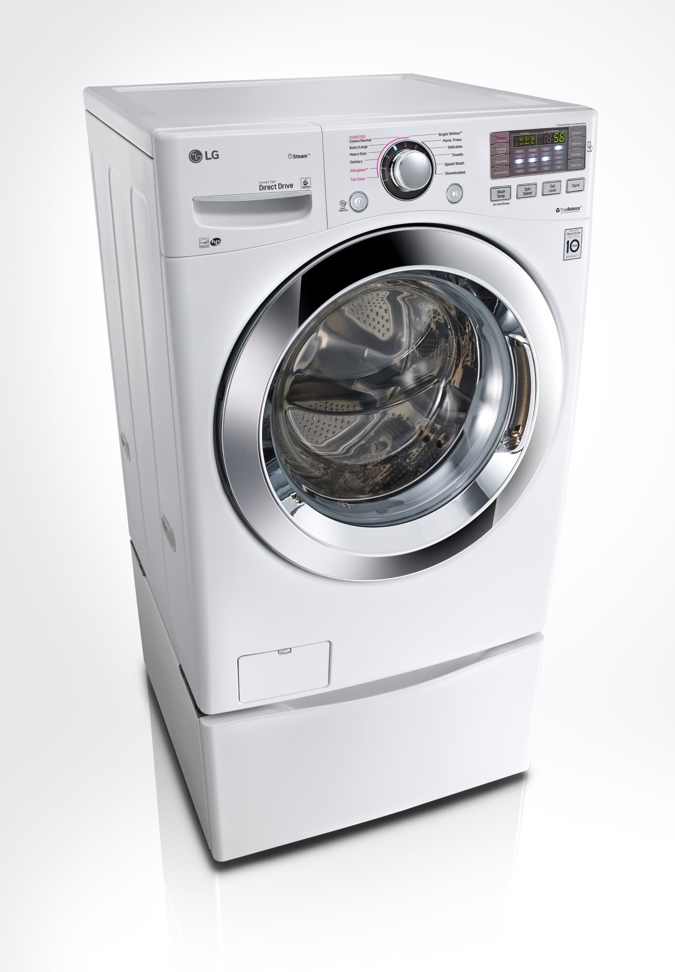 LG WM3670HWA 27 Inch 4.5 cu. ft. Front Load Washer with Steam, Smart