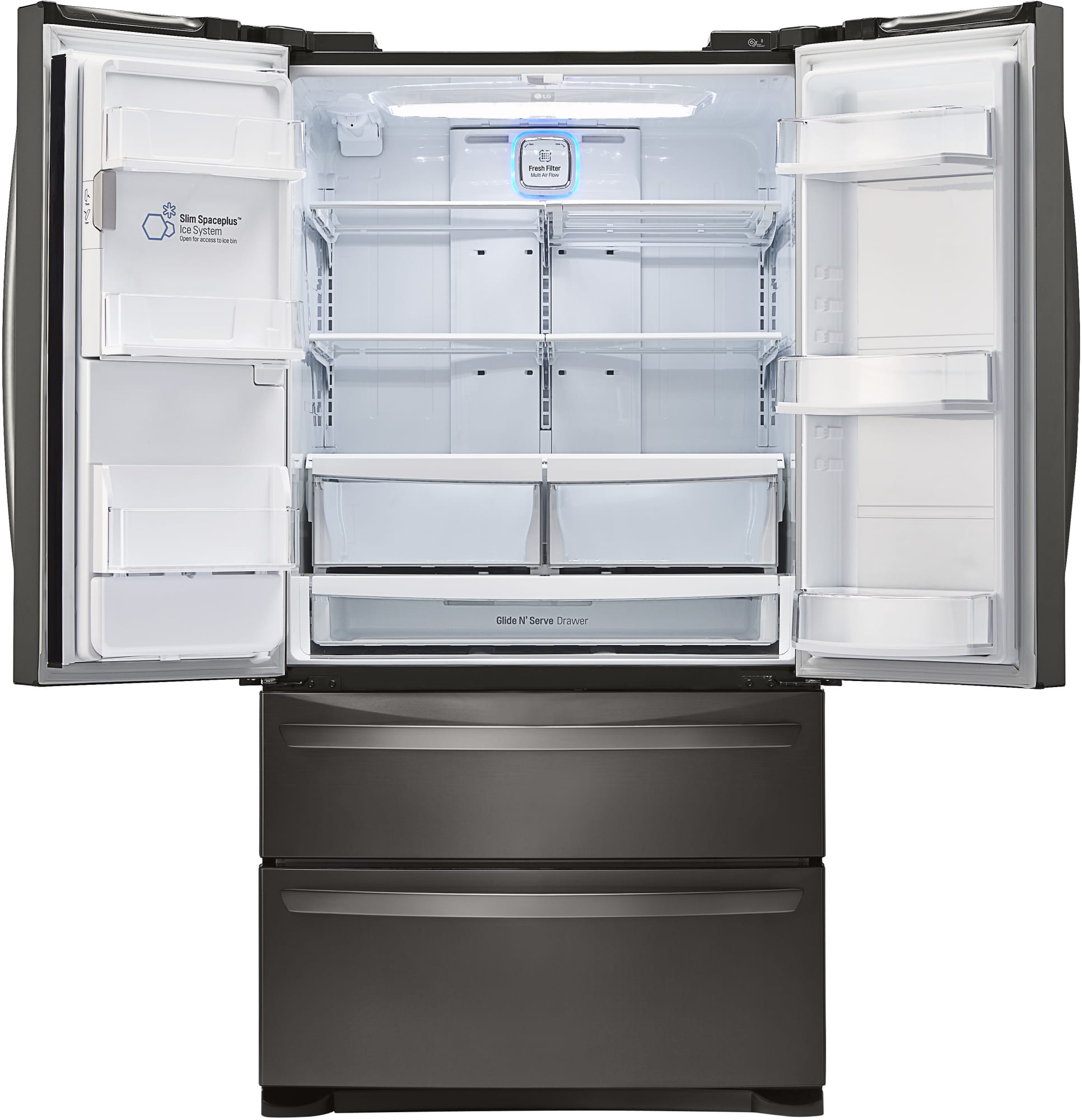 LG LMXS27626D 36 Inch 4Door French Door Refrigerator with Glide N