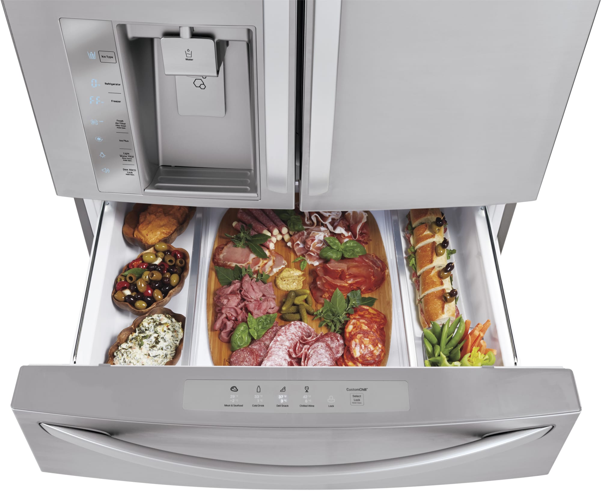 LG LMXS30746S 36 Inch 4Door French Door Refrigerator with Dual