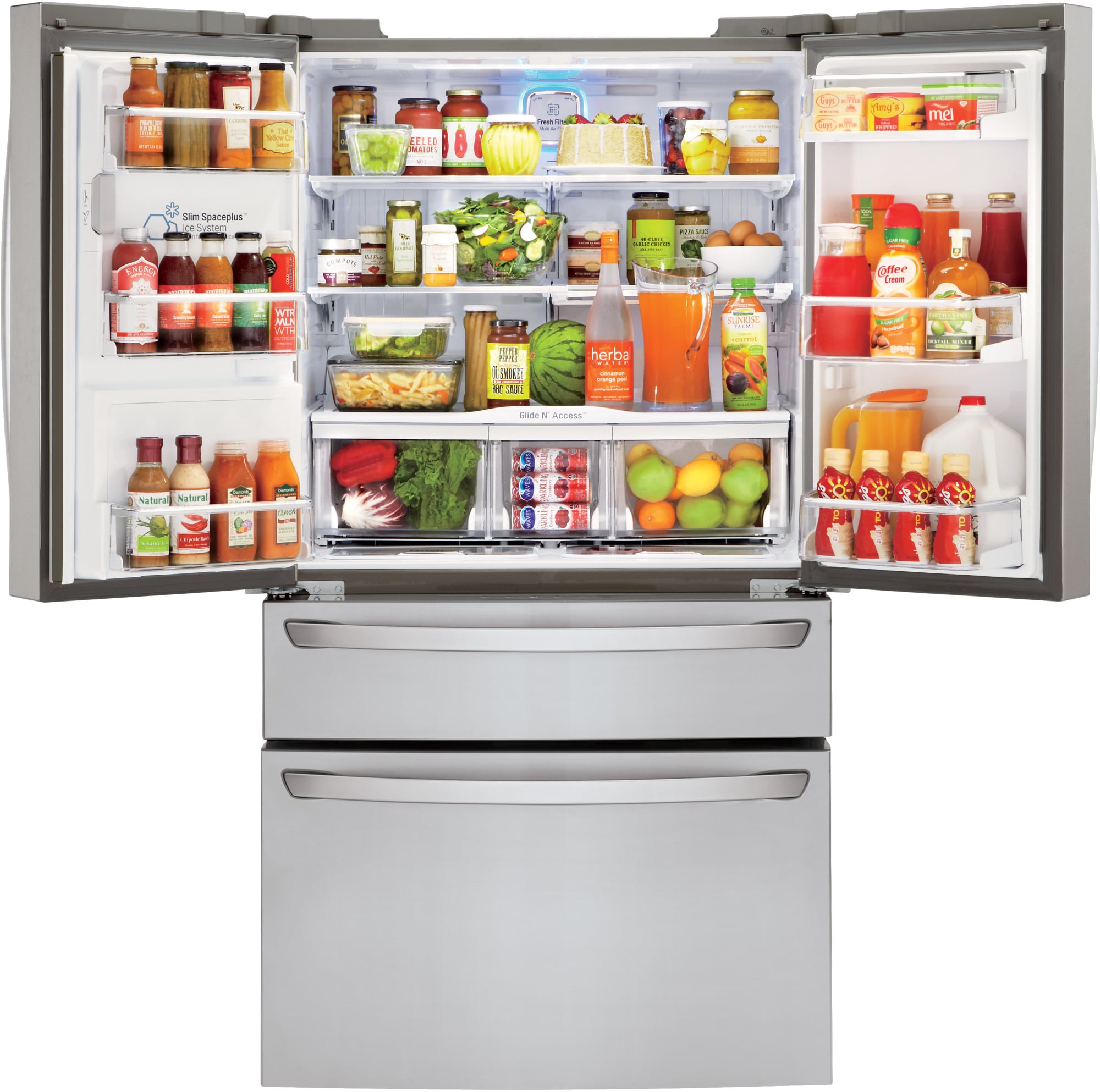 LG LMXS30746S 36 Inch 4Door French Door Refrigerator with Dual