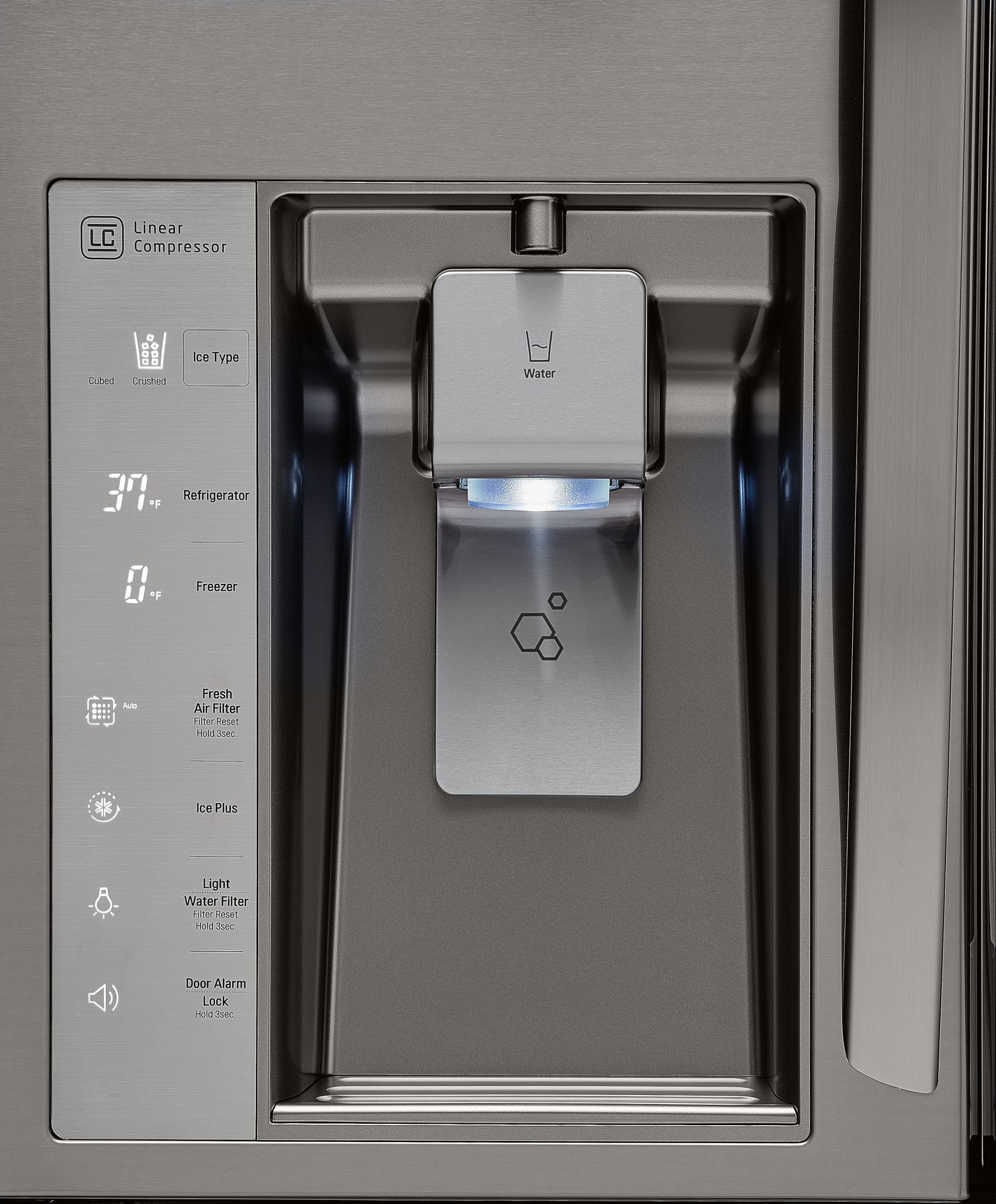 LG LMXS30776D 36 Inch 4-Door French Door Refrigerator with 29.7 cu. ft ...