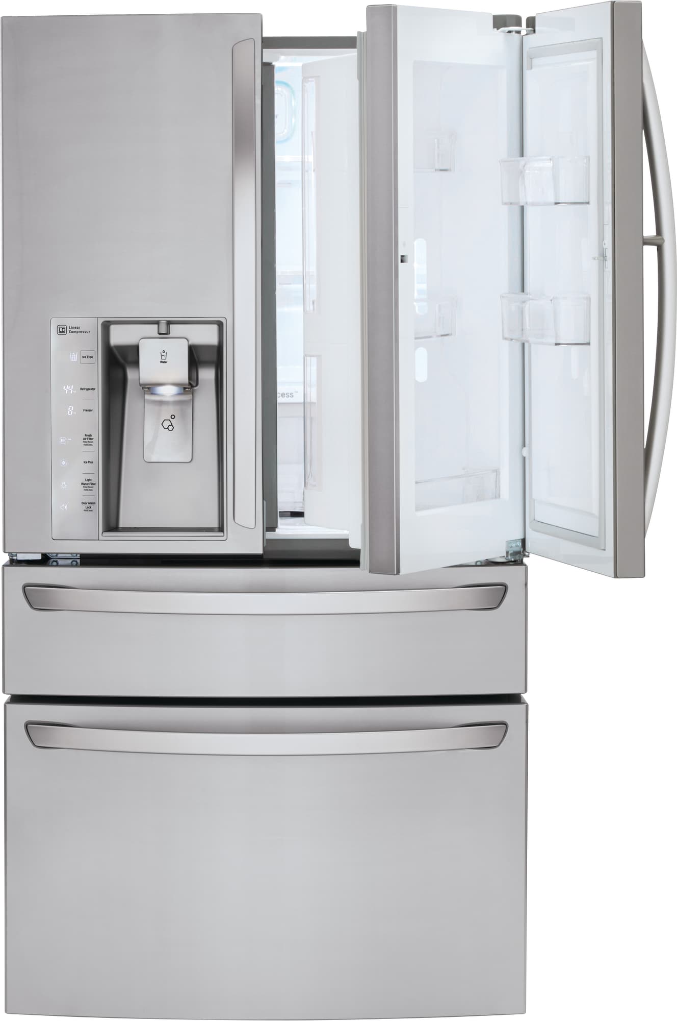 LG LMXS30776S 36 Inch 4-Door French Door Refrigerator with 29.7 cu. ft ...