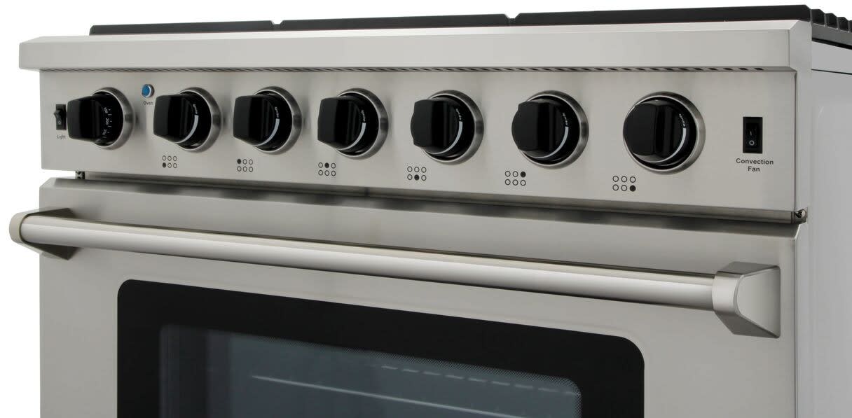Thor Kitchen LRG3601U 36 Inch Professional Gas Range with 6 Sealed