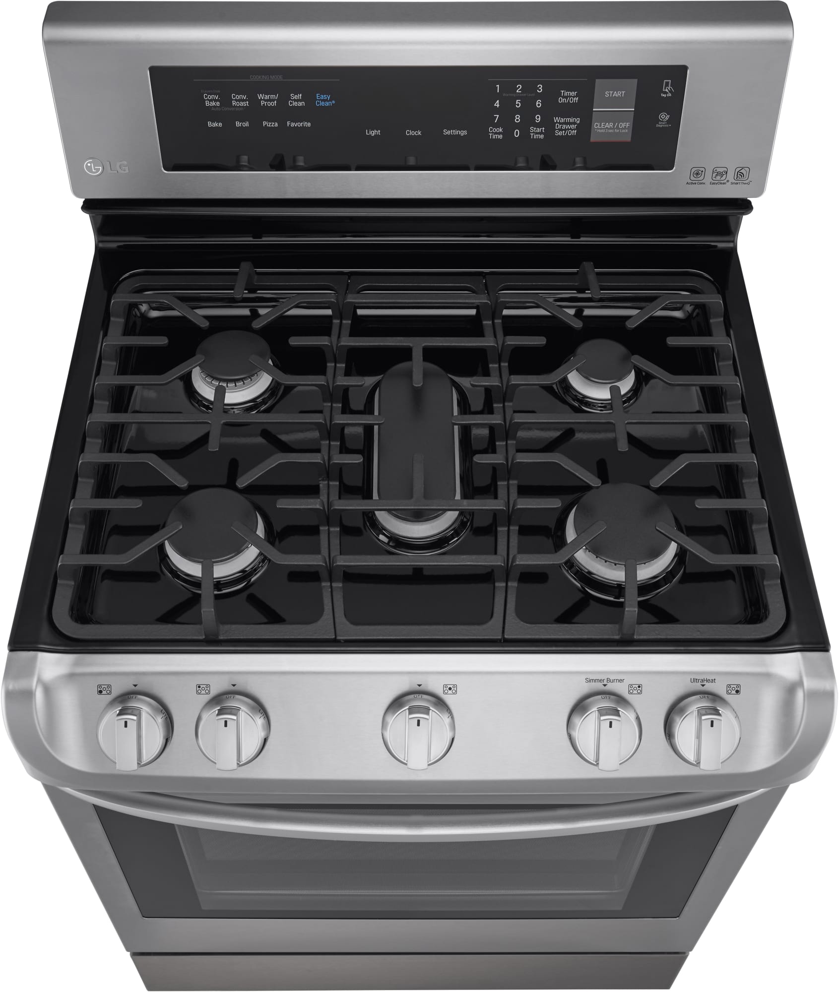 LG LRG4113ST 30 Inch Gas Range with ProBake Convection, UltraHeat Burner, EasyClean, 5 Sealed