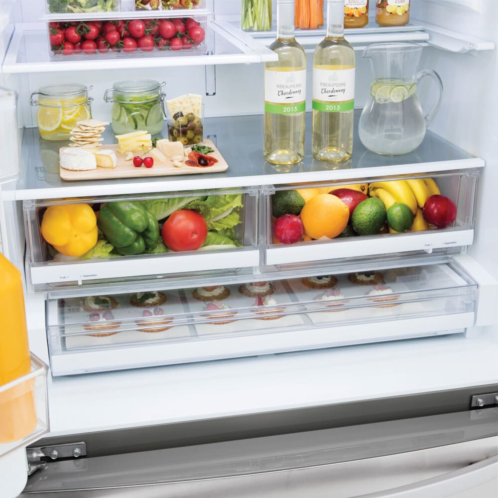 LG LRMWS2906S 36 Inch 4Door French Door Refrigerator with 28.6 Cu. Ft. Capacity, 4Split Glass