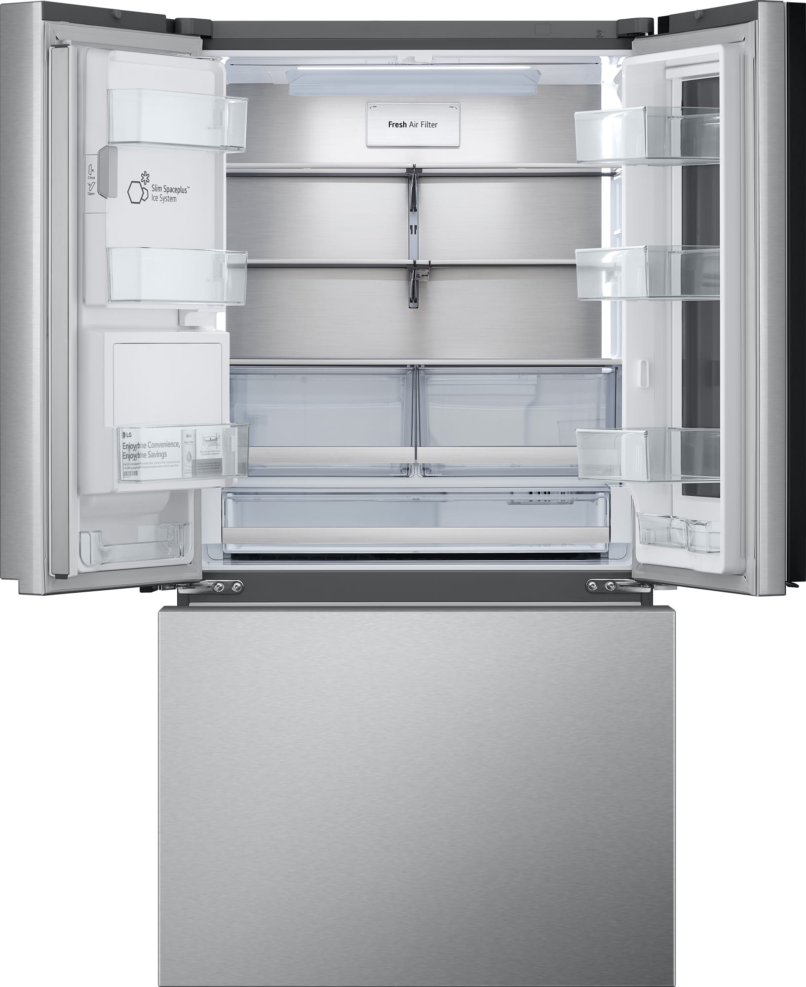 LG LRYKC2606S 36 Inch CounterDepth MAX™ Smart French Door Refrigerator