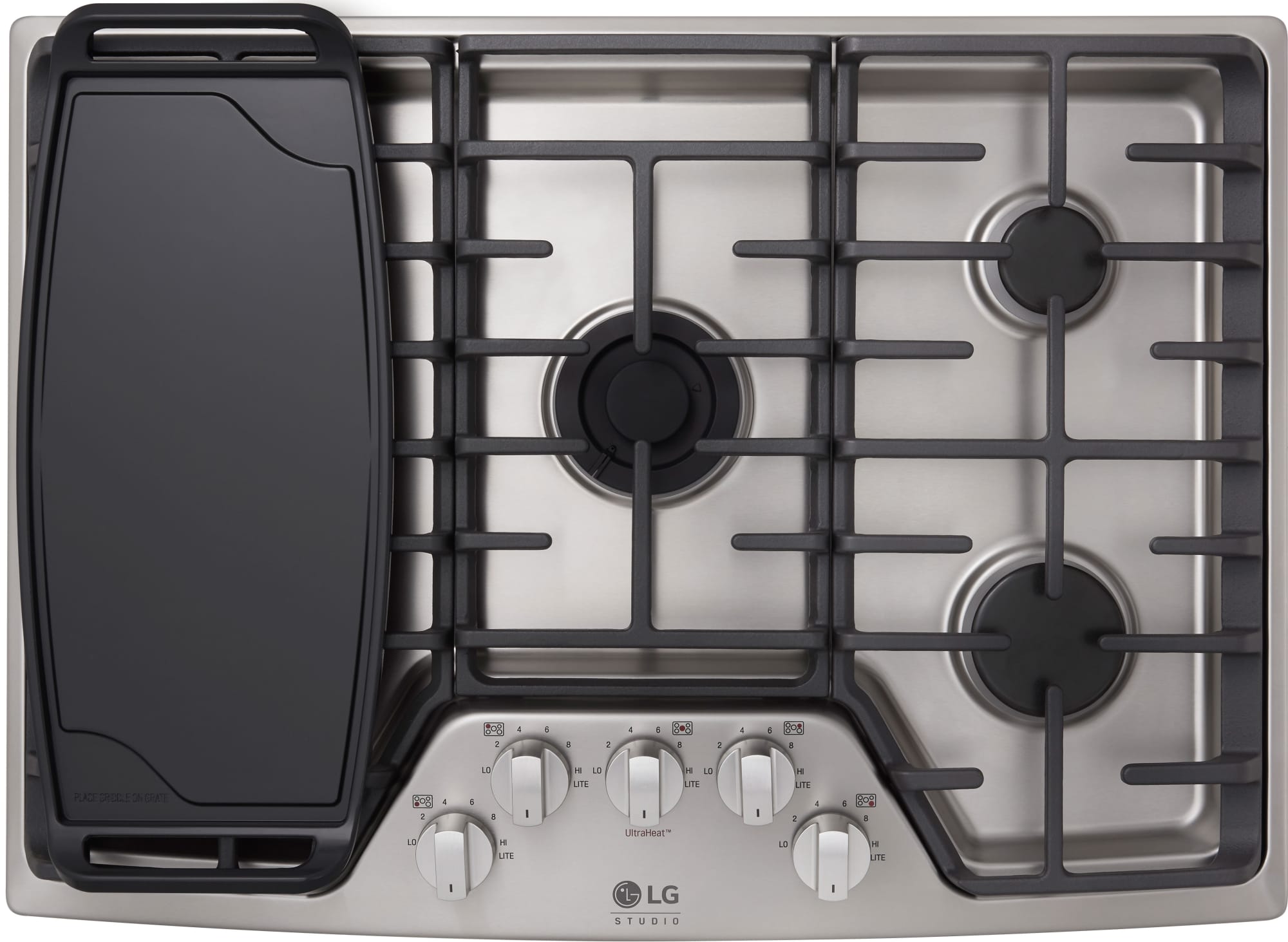 LG LSCG307ST 30 Inch Gas Cooktop with 5 Sealed Burners, Continuous Cast