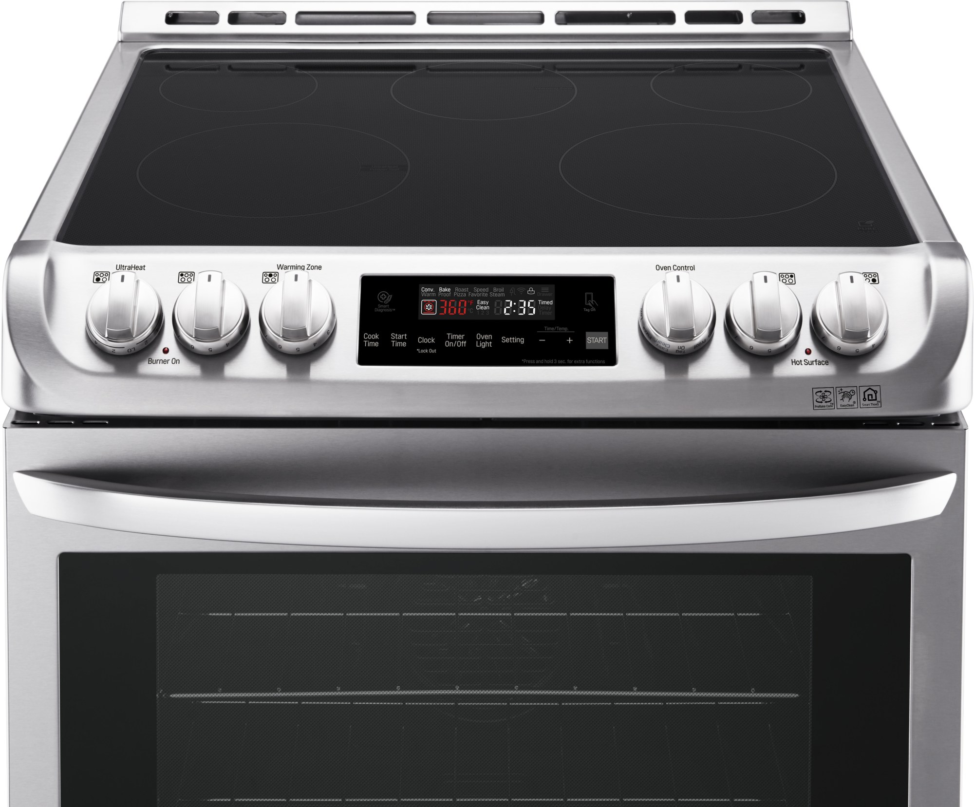 LG LSE4611ST 30 Inch SlideIn Electric Range with 5 Radiant Heating Elements, 6.3 cu. ft. Oven