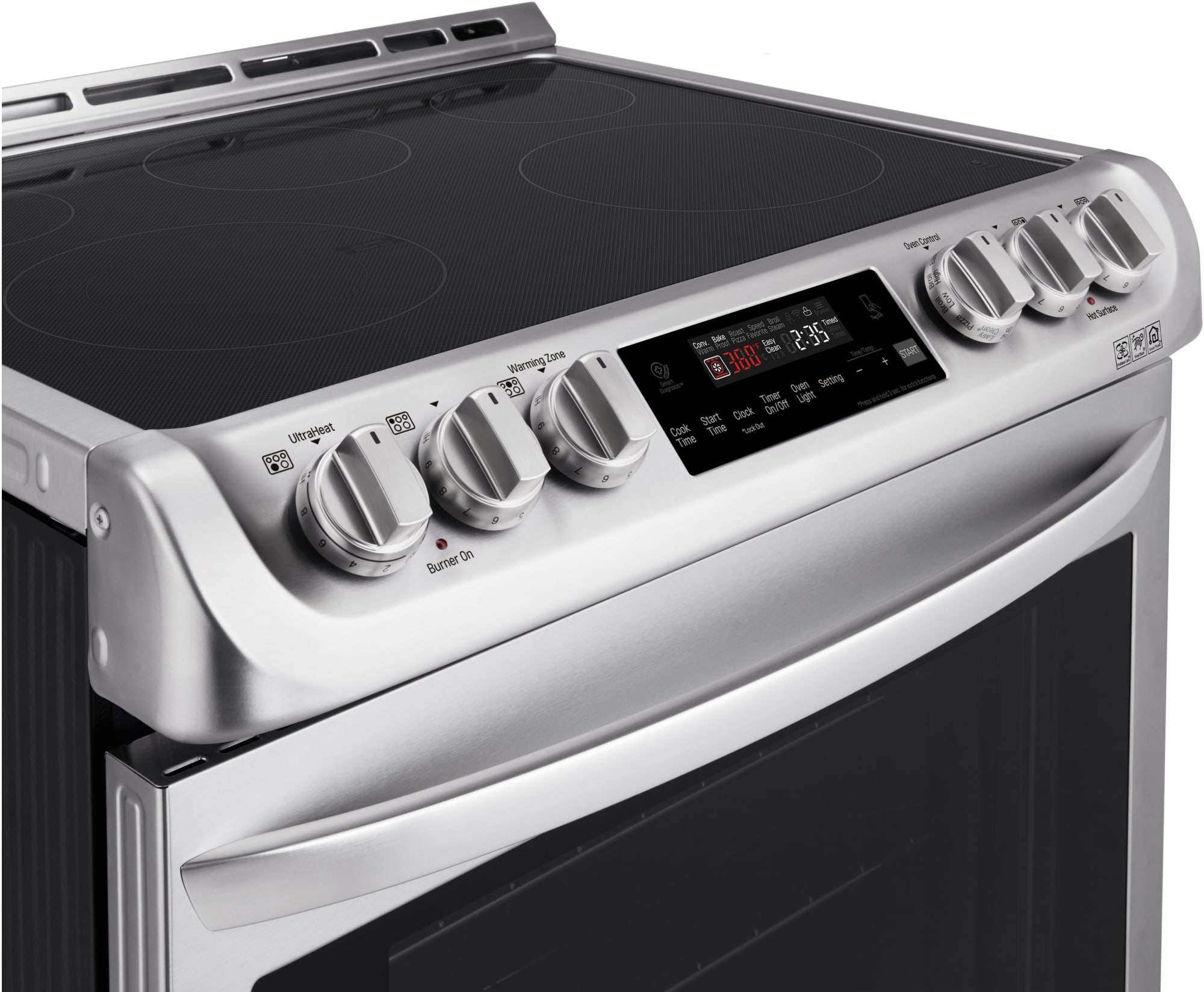 LG LSE4611ST 30 Inch SlideIn Electric Range with 5 Radiant Heating