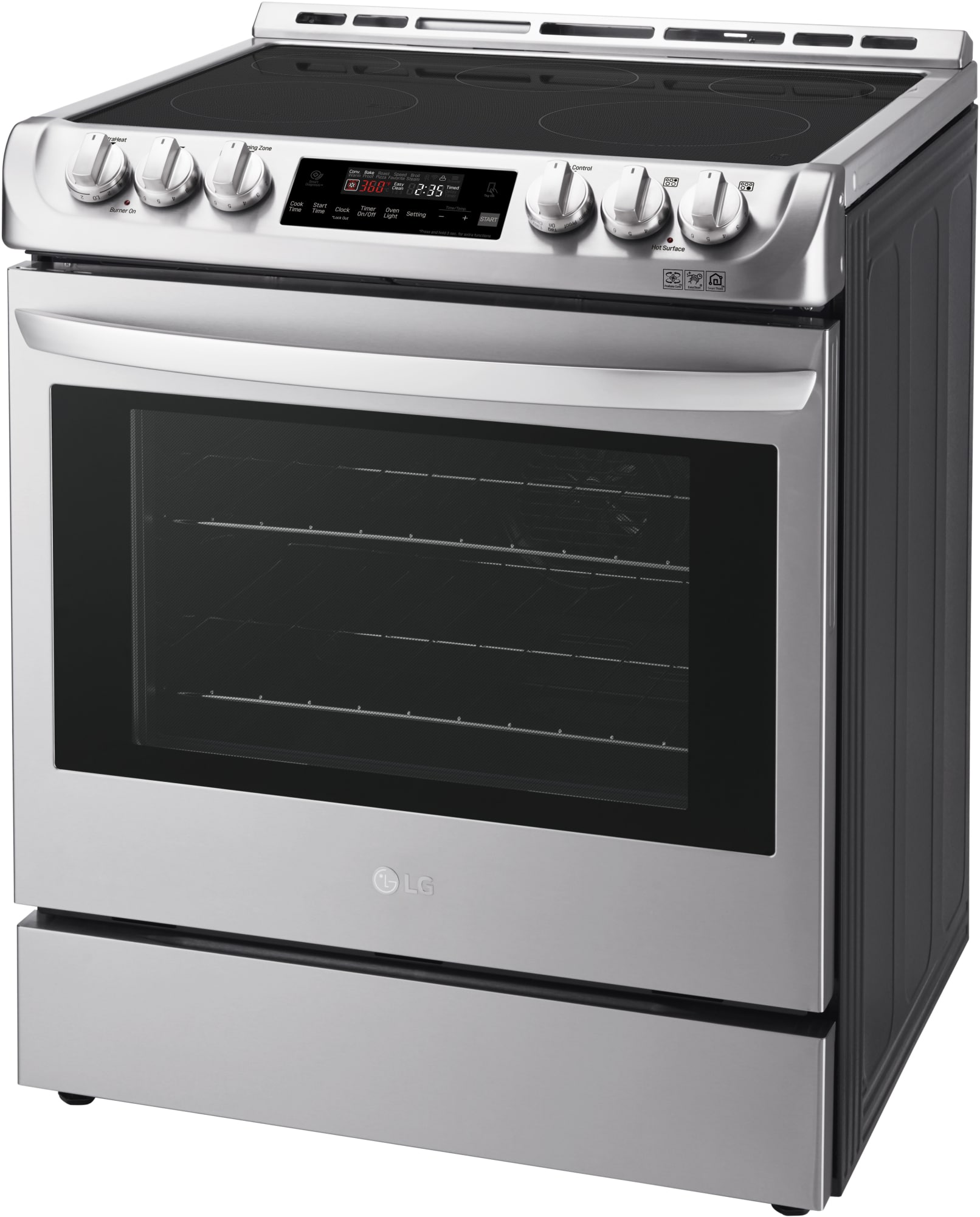 LG LSE4611ST 30 Inch SlideIn Electric Range with 5 Radiant Heating