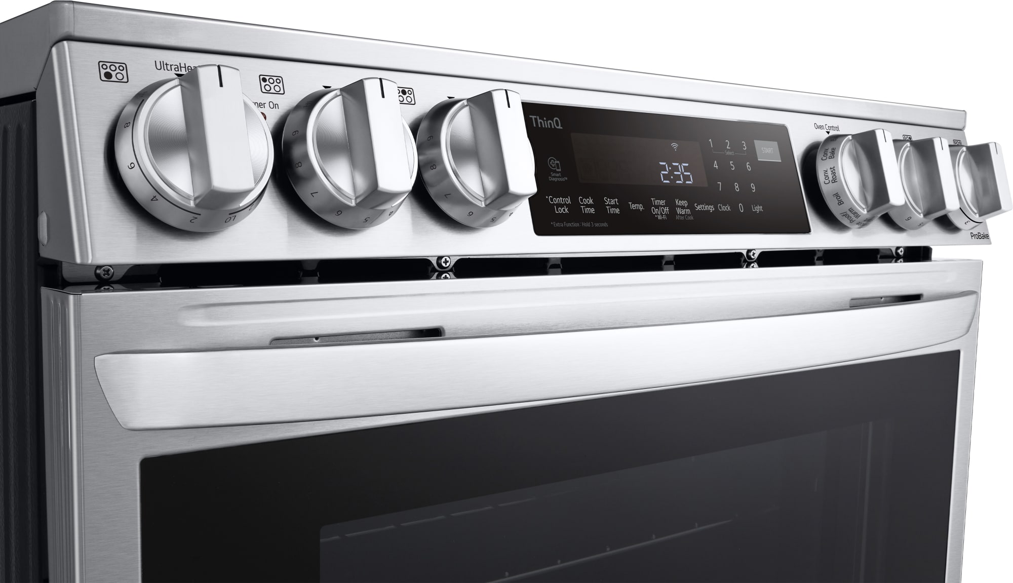 LG LSEL6335F 30 Inch Smart InstaView™ Electric Slidein Range with 5