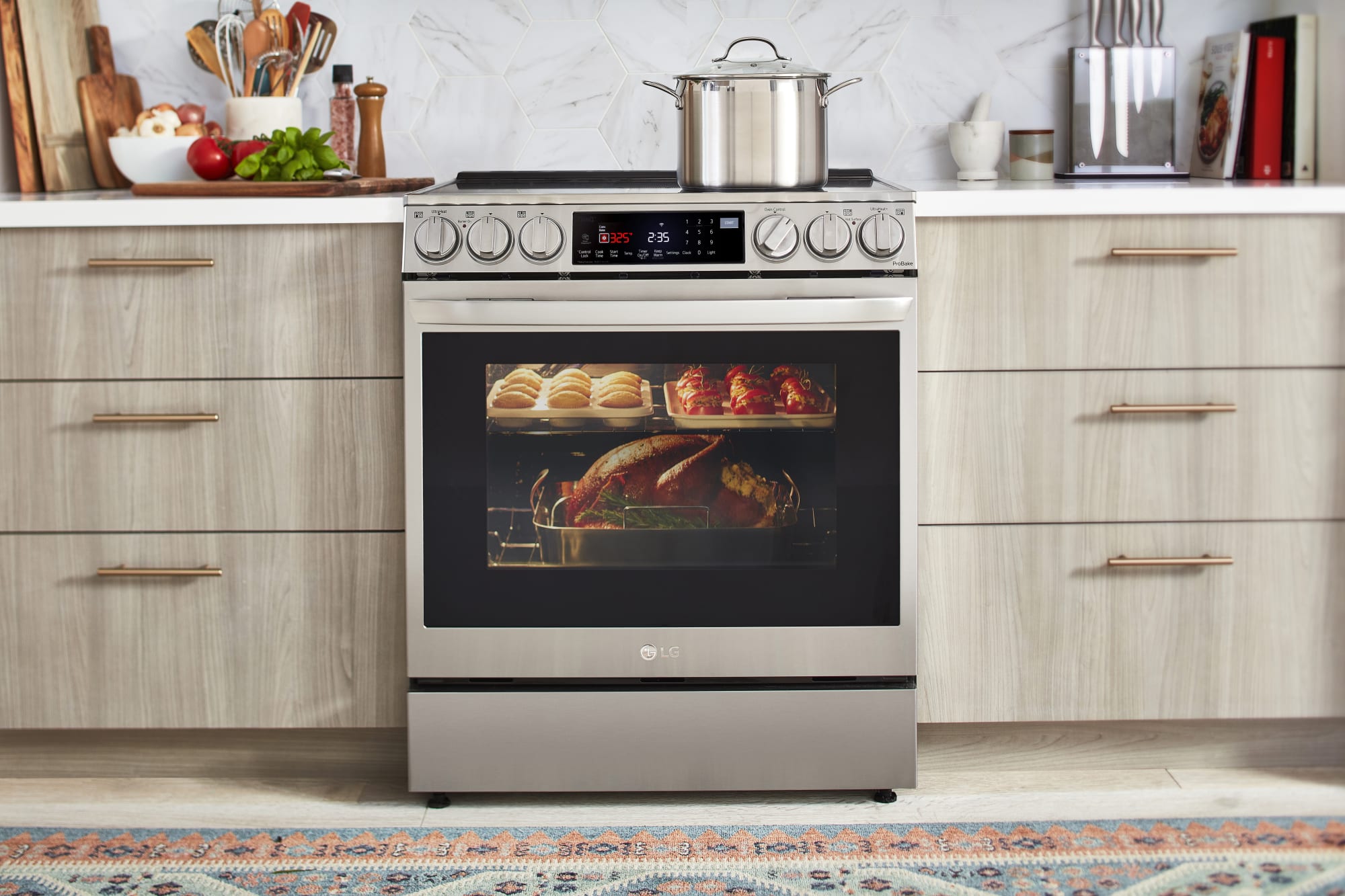 LG LSEL6335F 30 Inch Smart InstaView™ Electric Slidein Range with 5