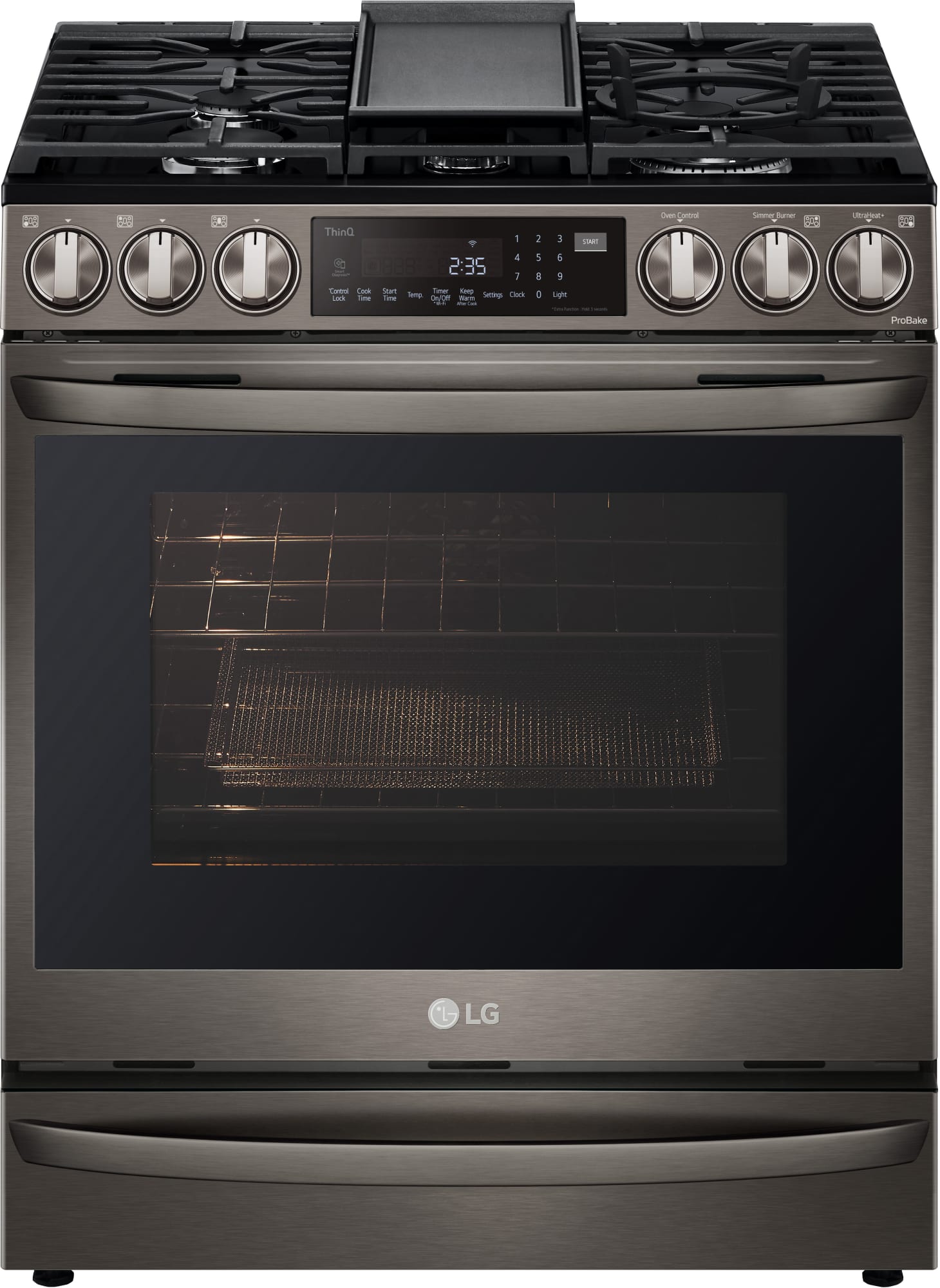 LG LSGL6337D 30 Inch Smart Instaview™ Gas SlideIn Range with 5 Sealed