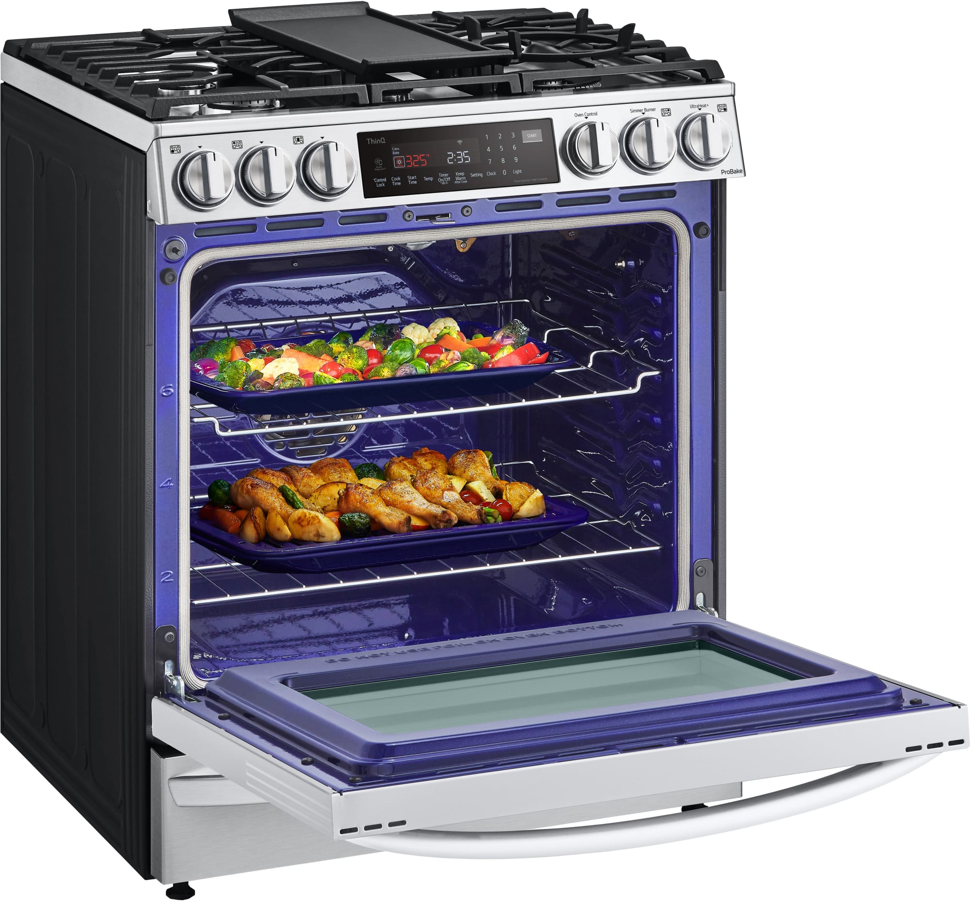 LG LSGL6337F 30 Inch Smart Instaview™ Gas SlideIn Range with 5 Sealed