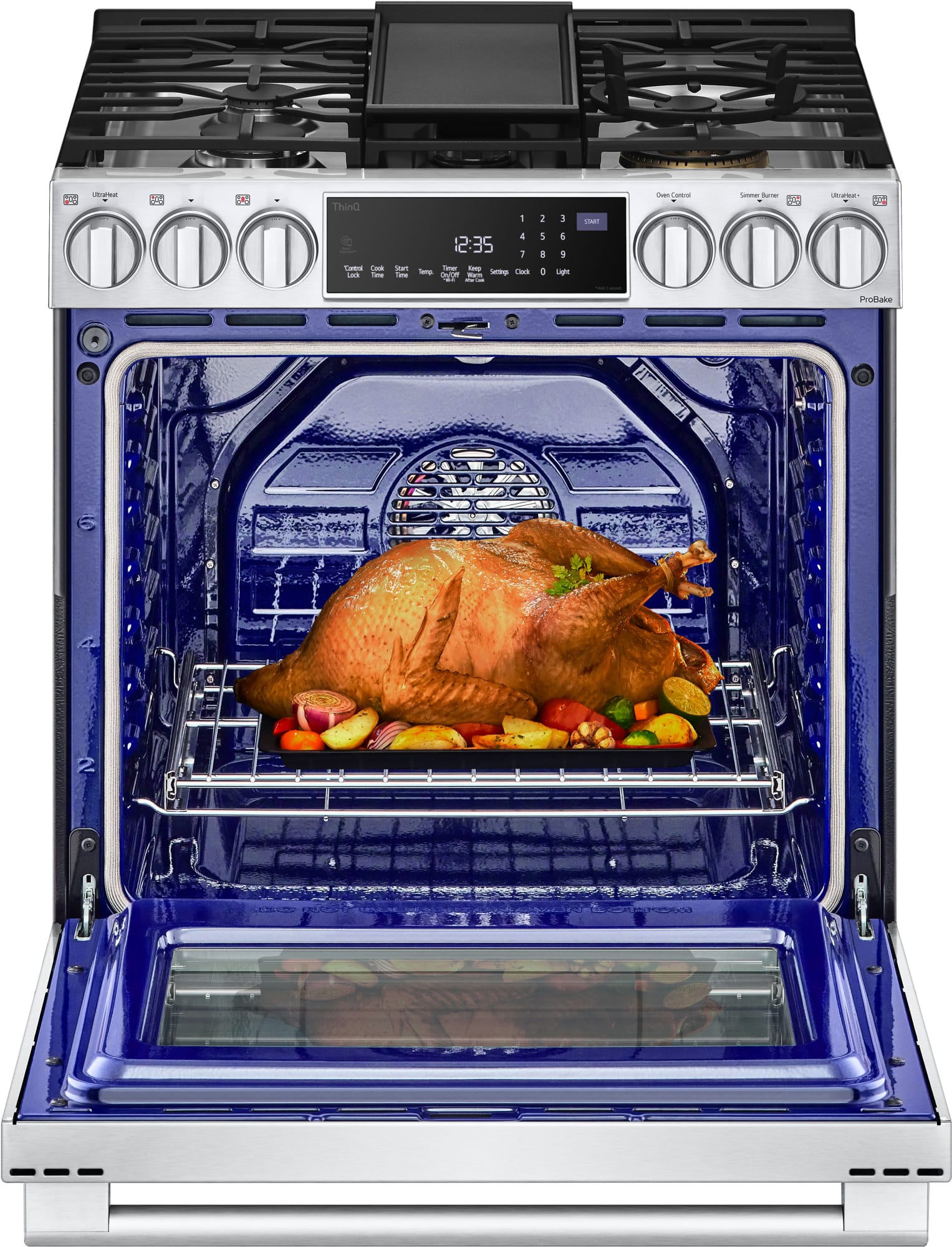 LG LSGS6338F 30 Inch SlideIn Gas Smart Range with 5 Sealed Burners, 6.