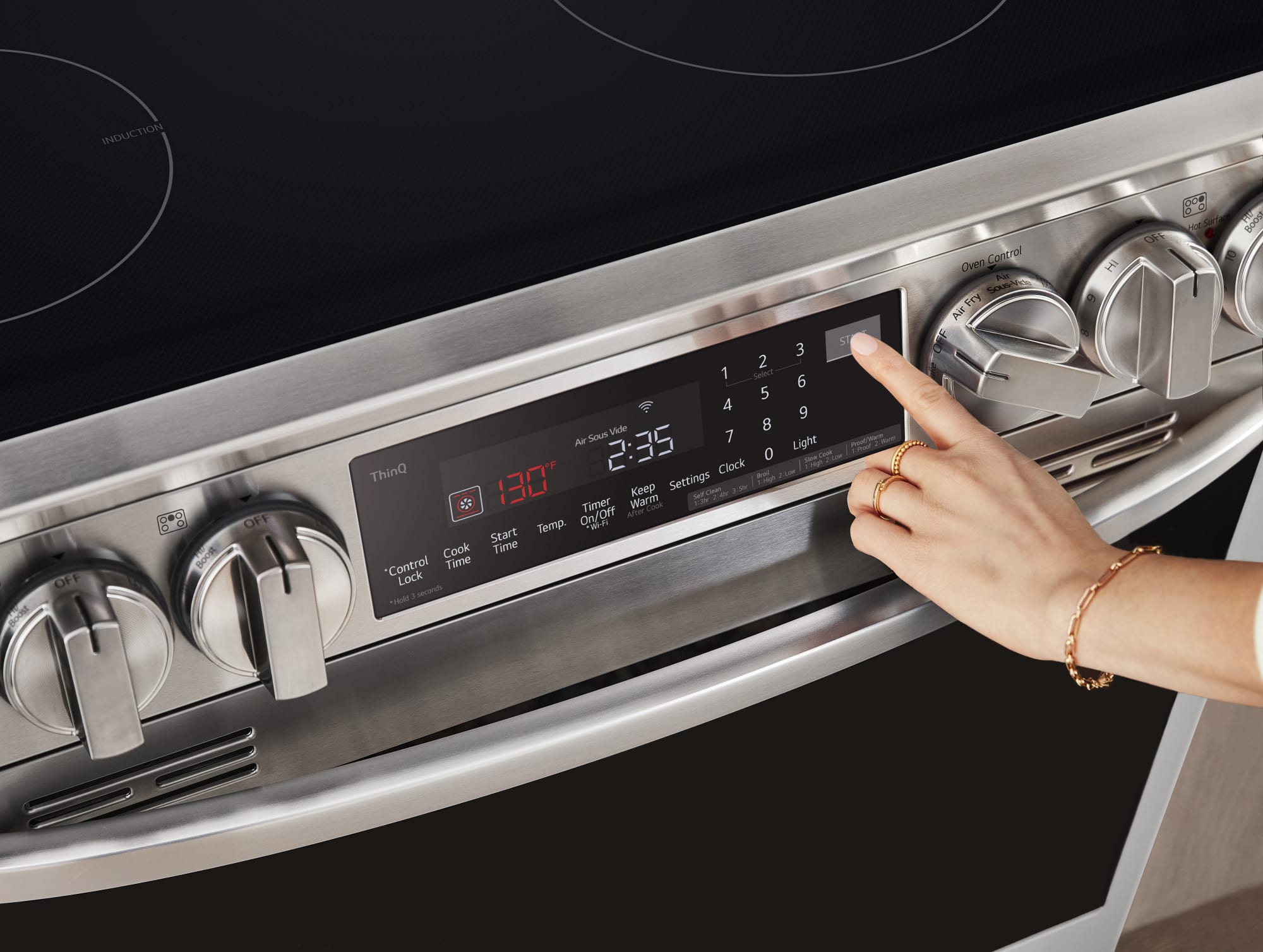 LG LSIL6336F 30 Inch Slidein Induction Smart Range with 5 Radiant
