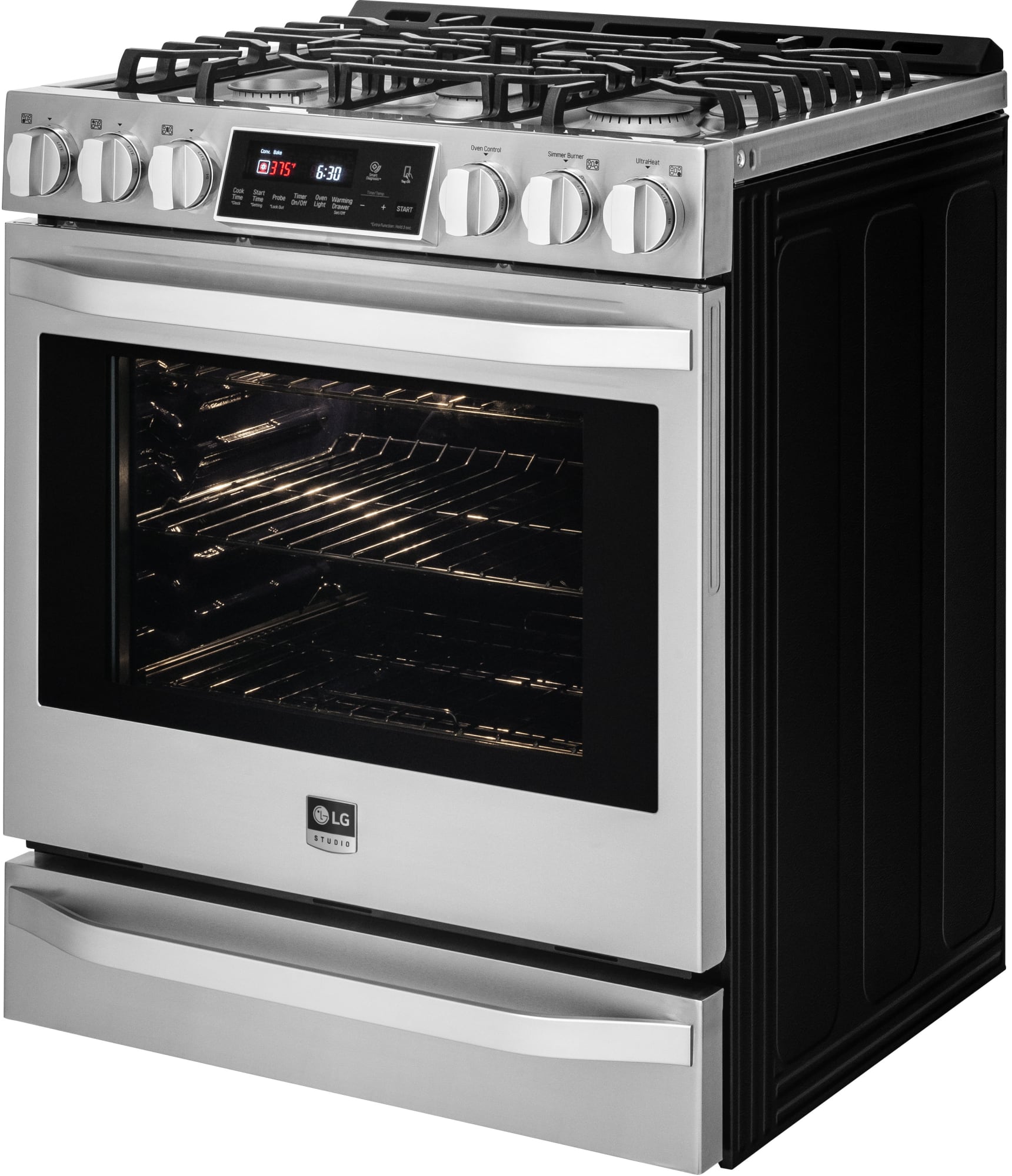 LG LSSG3016ST 30 Inch SlideIn Gas Range with 6.3 cu. ft. ProBake