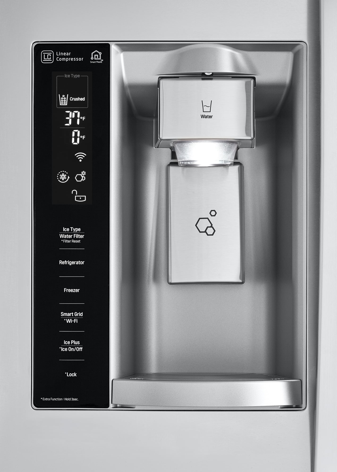 LG LSXC22396S 36 Inch Counter Depth Side by Side Smart Refrigerator