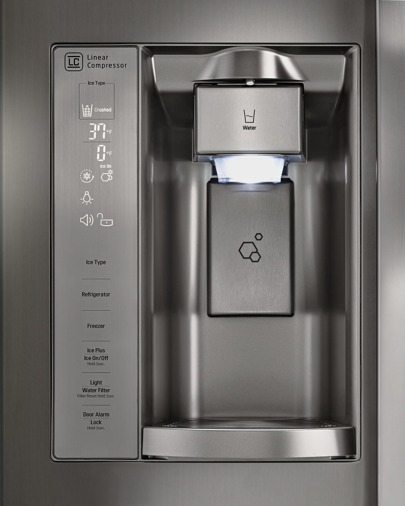LG LSXS26386D 36 Inch SidebySide Refrigerator with DoorinDoor