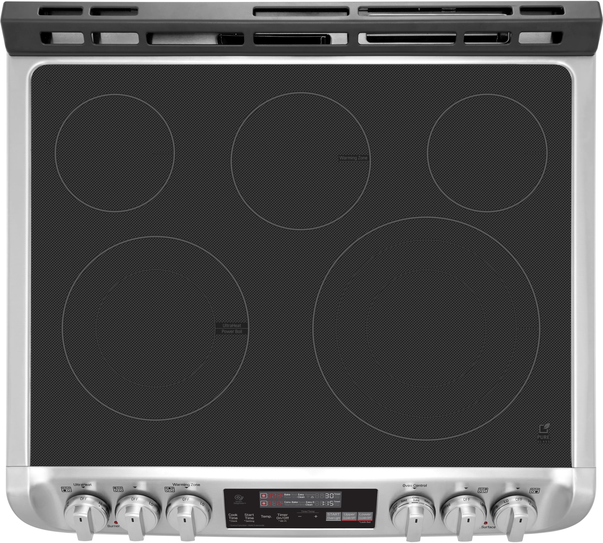 LG LTE4815ST 30 Inch SlideIn Electric Smart Range with 5 Element