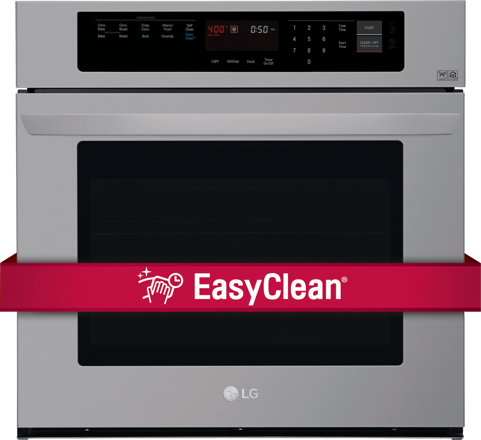 LG LWS3063ST 30 Inch Single Electric Wall Oven with Convection