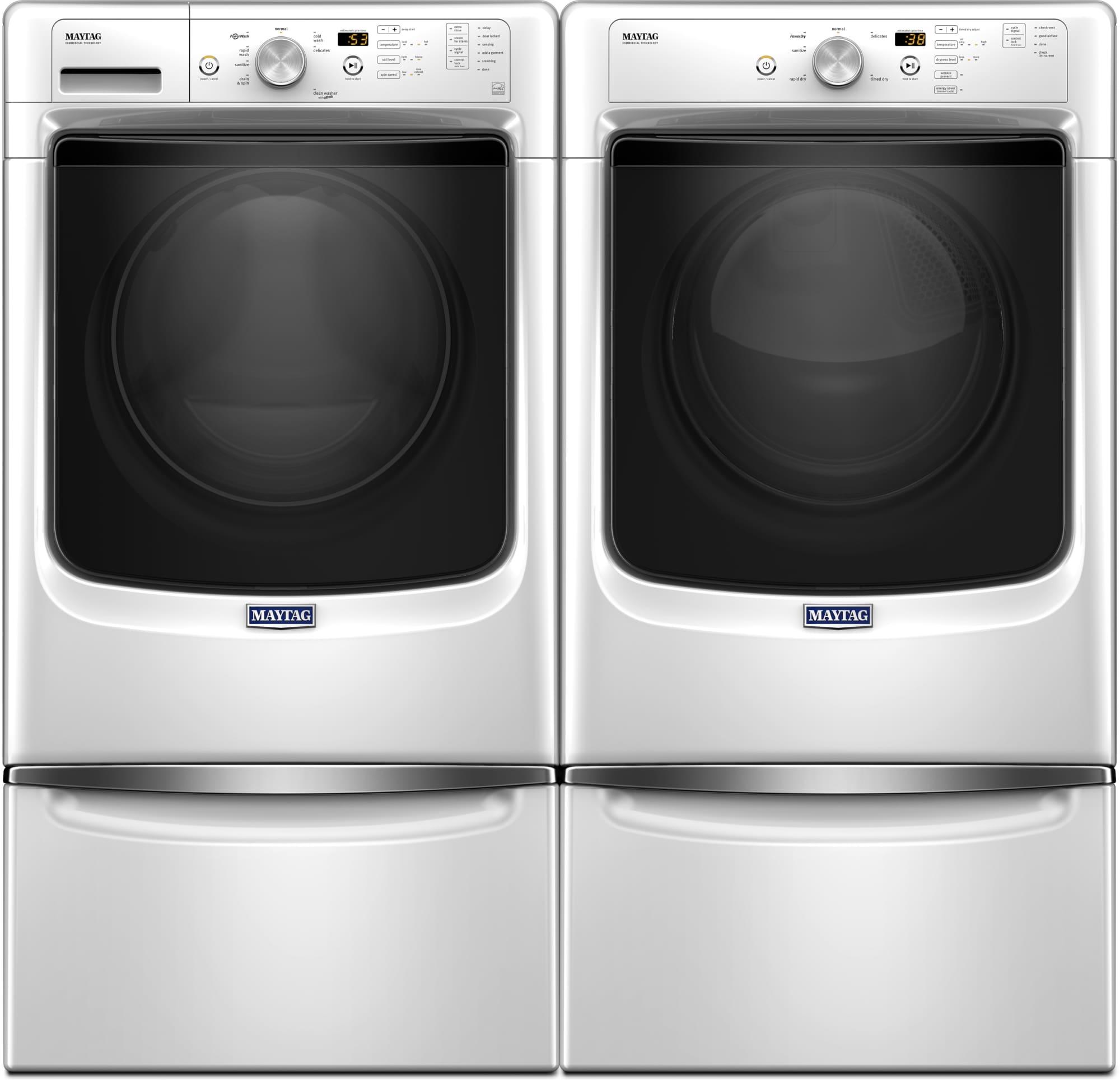 Maytag MED3500FW 27 Inch Electric Dryer with Power Dry, Wrinkle Prevent