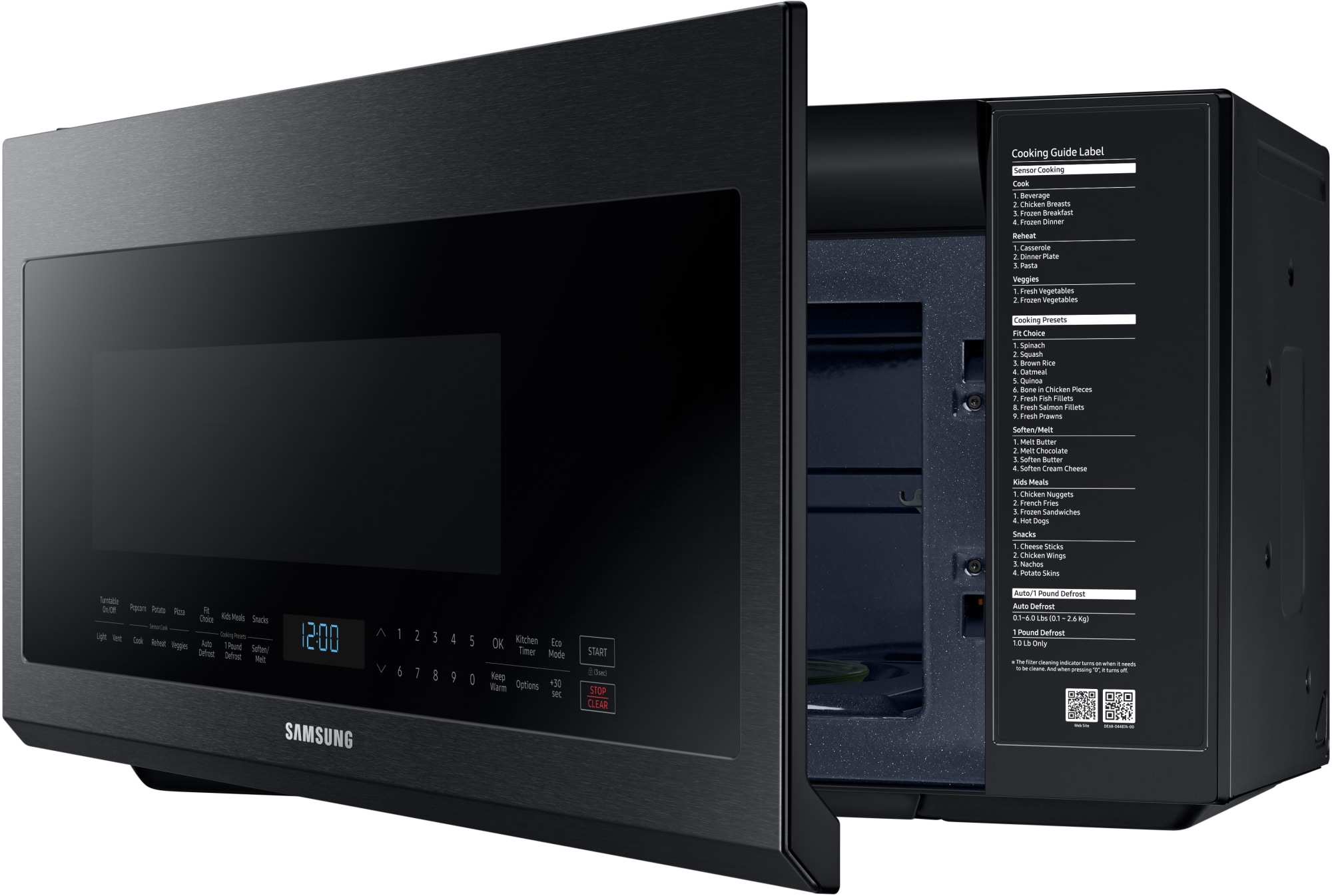 Samsung ME21M706BAG 30 Inch OvertheRange Microwave with 2.1 Cu. Ft. Capacity, 4Speed 400 CFM