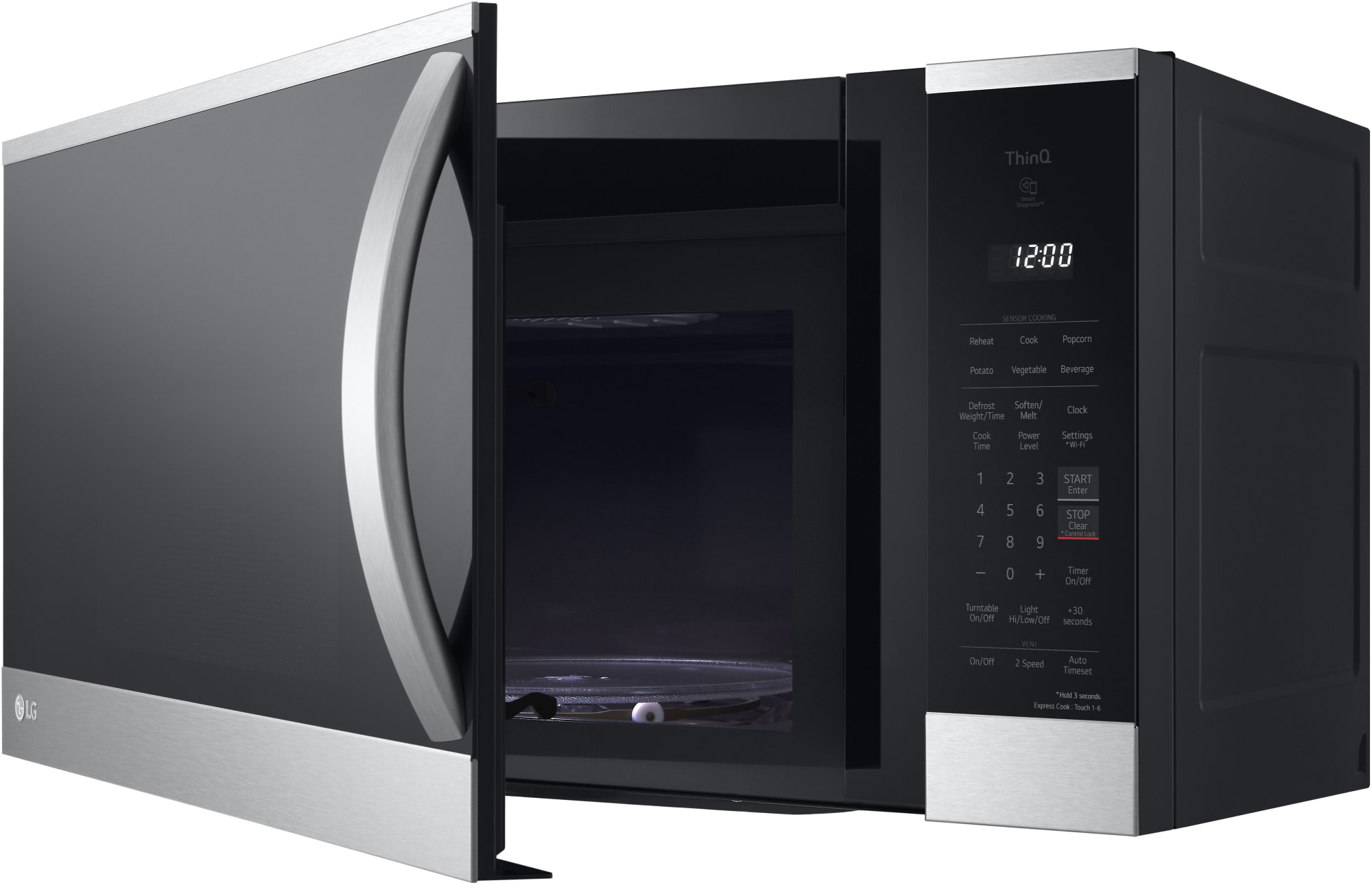 LG MVEM1825F 30 Inch OvertheRange Smart Microwave Oven with 1.8 cu. ft. Capacity, 300 CFM