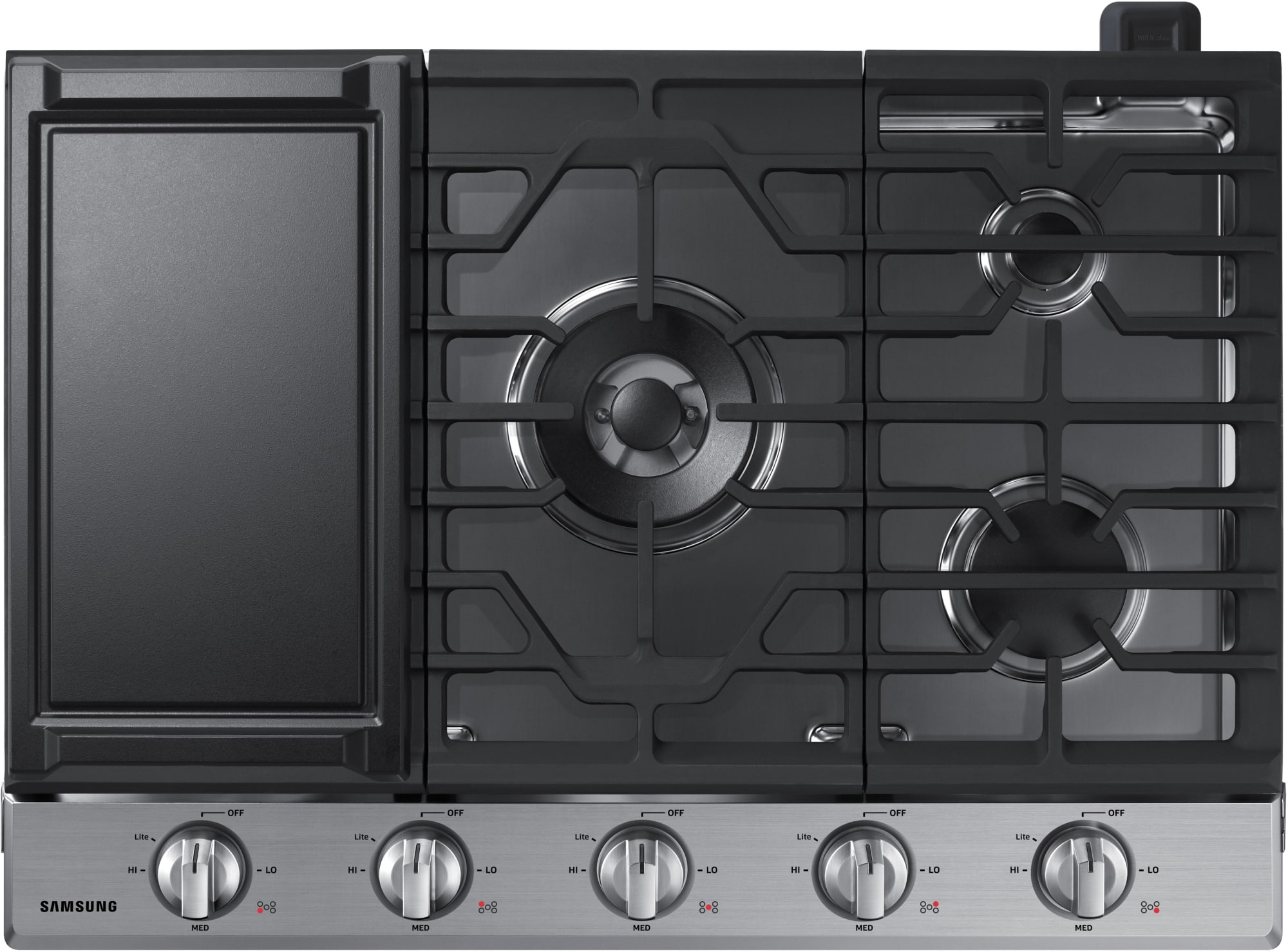 Samsung NA30K6550TS 30 Inch Gas Cooktop with 5 Sealed Burners, 19,000