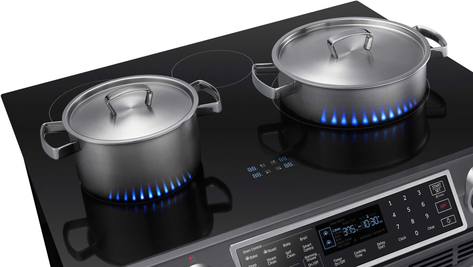 Samsung NE58R9560WG 30 Inch Induction Slidein Range with 4 Induction