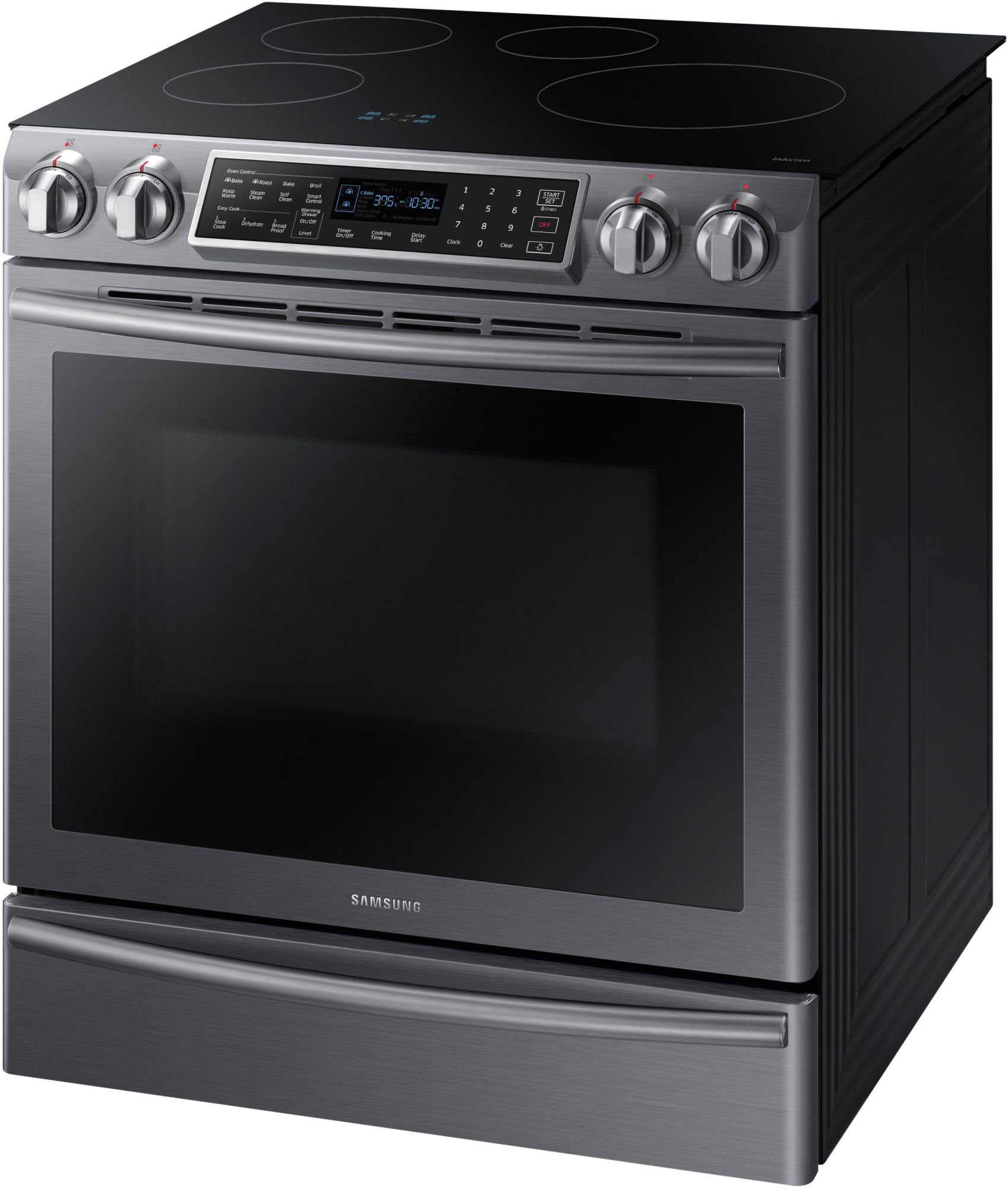Samsung NE58R9560WG 30 Inch Induction Slidein Range with 4 Induction Elements, 5.8 cu. ft. Dual