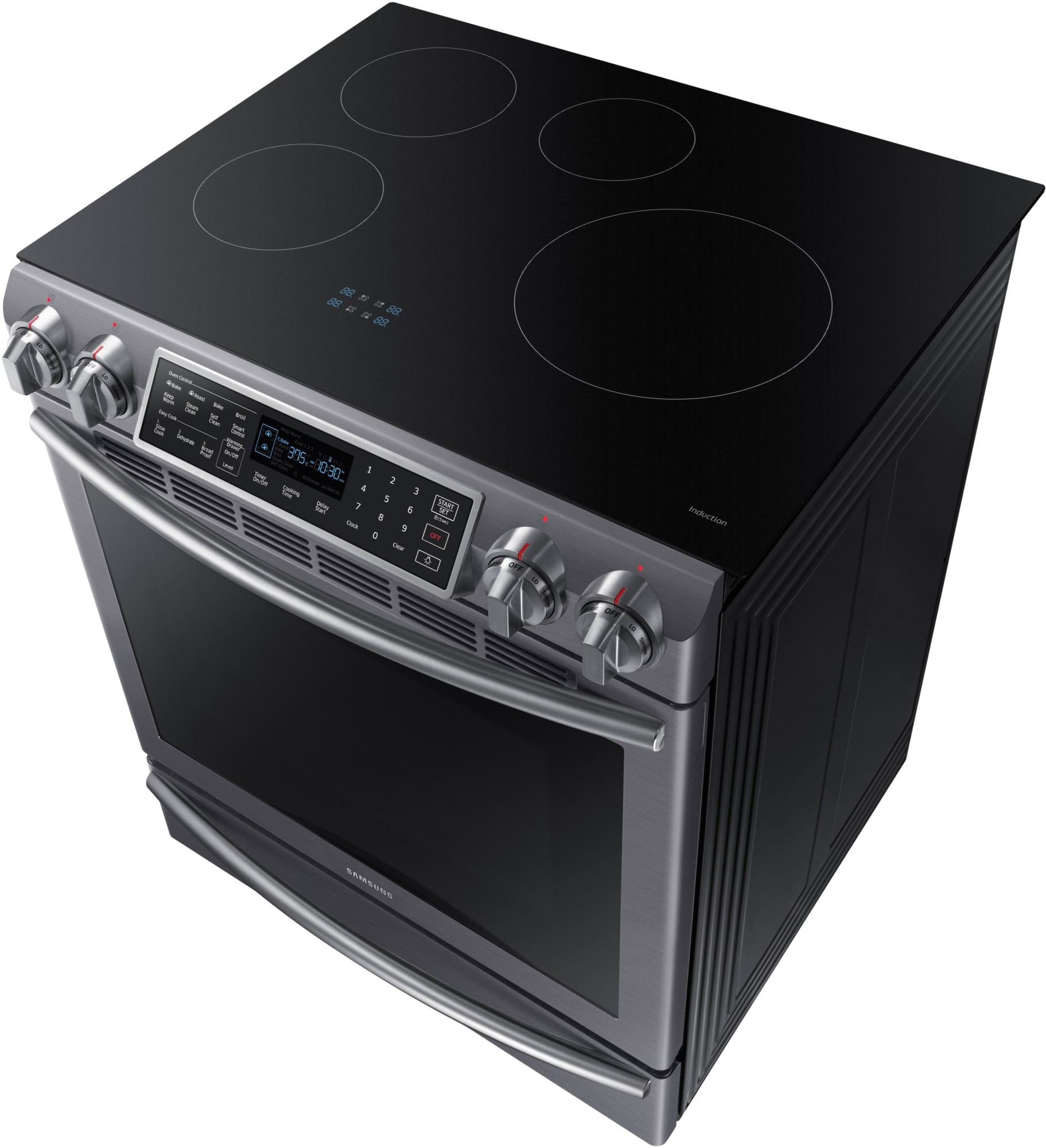 Samsung NE58R9560WG 30 Inch Induction Slidein Range with 4 Induction